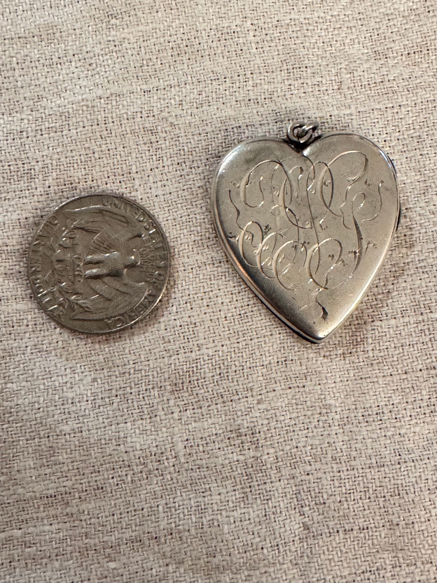 Art Nouveau Silver Heart Locket
