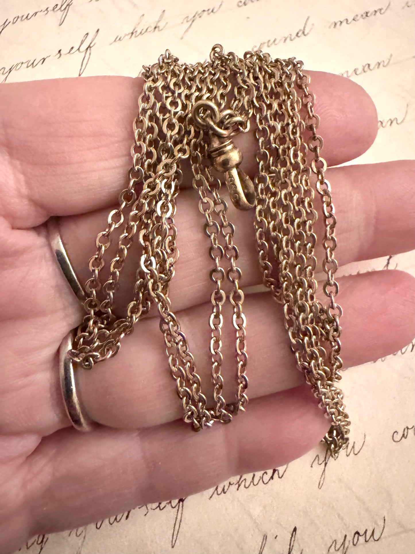 Extra Long Antique Fine Gold Filled Rollo Chain