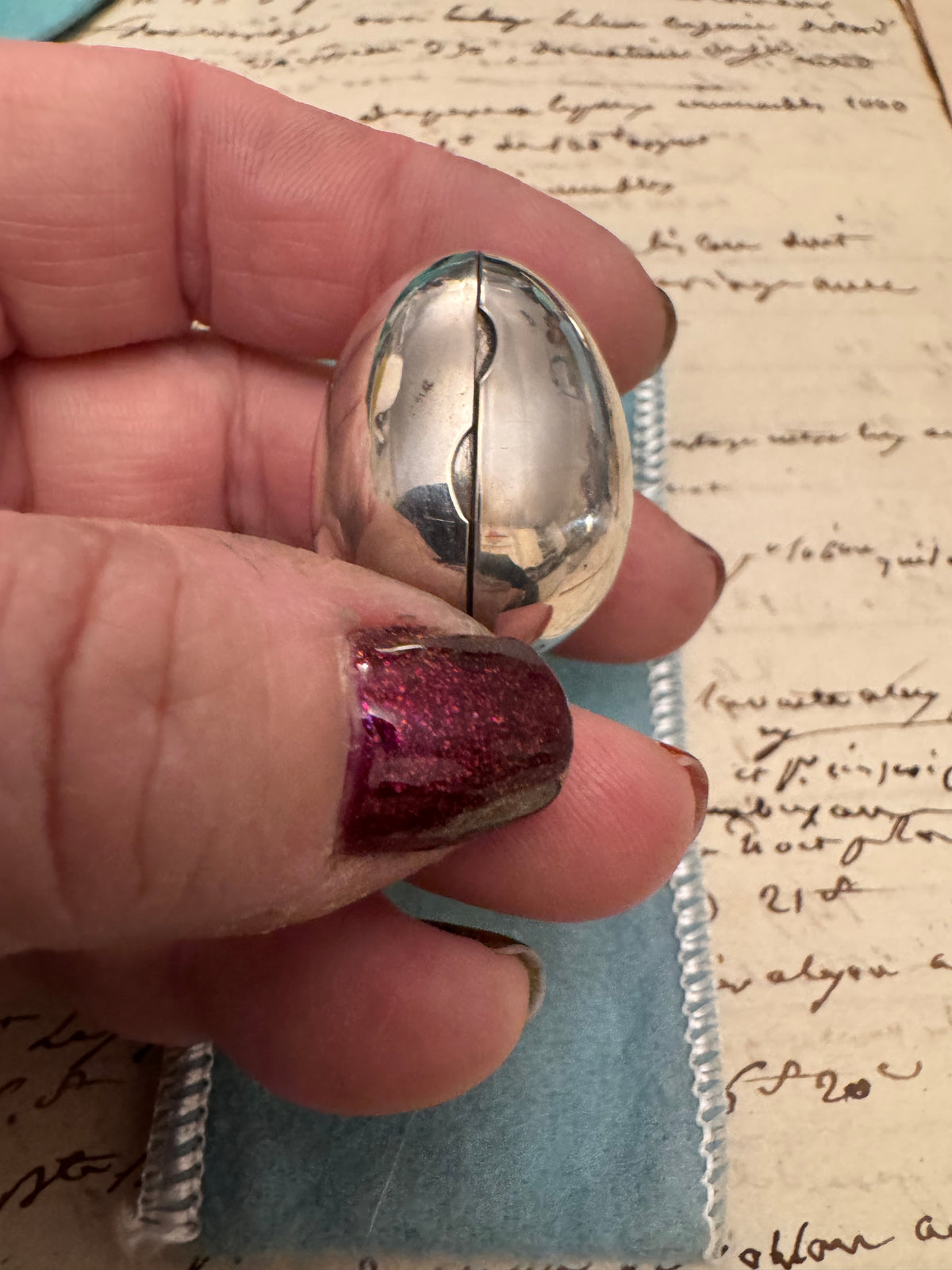 Sterling Silver Tiffany Small Egg Box
