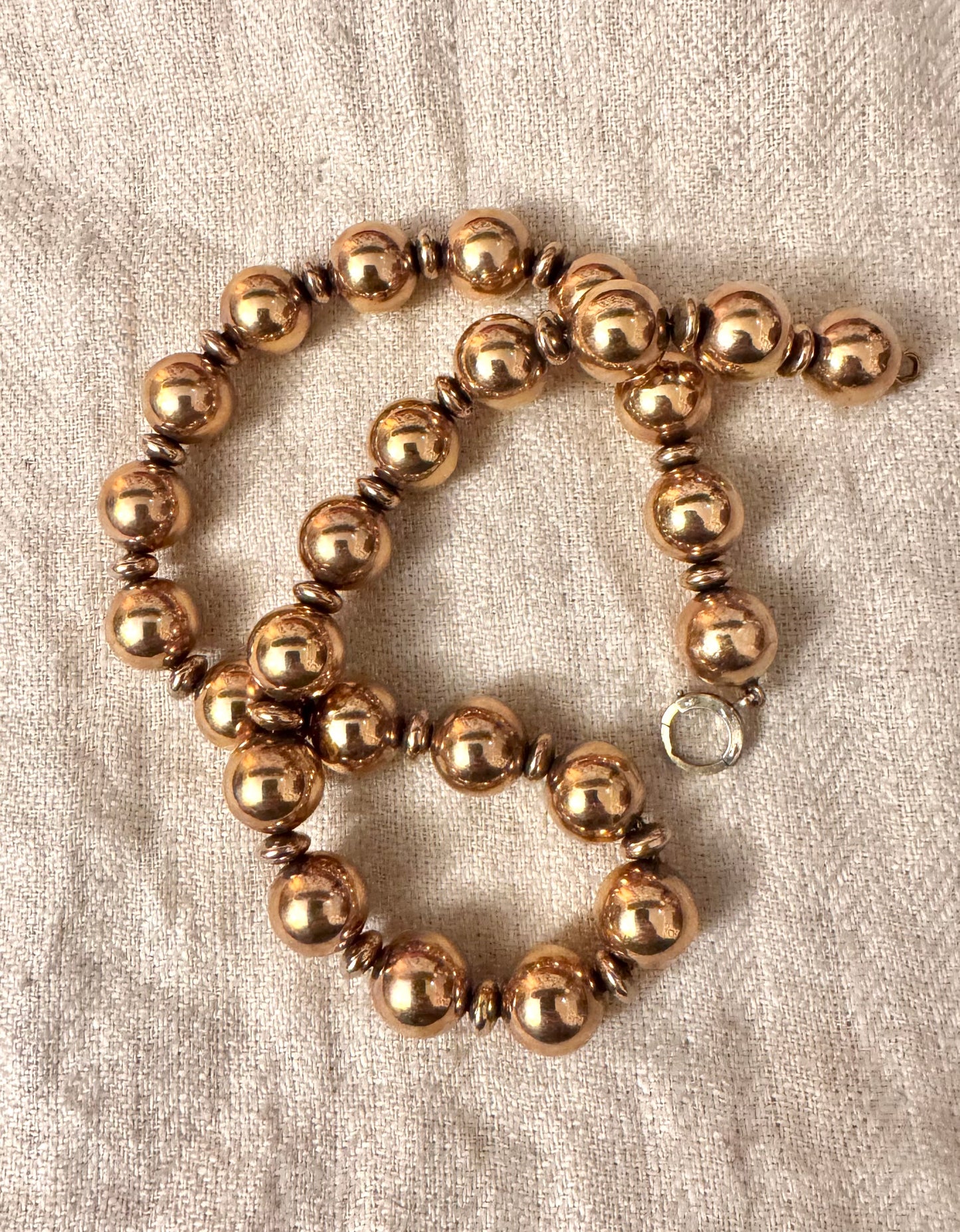 Super ENORMOUS Vintage Gold Filled Beads