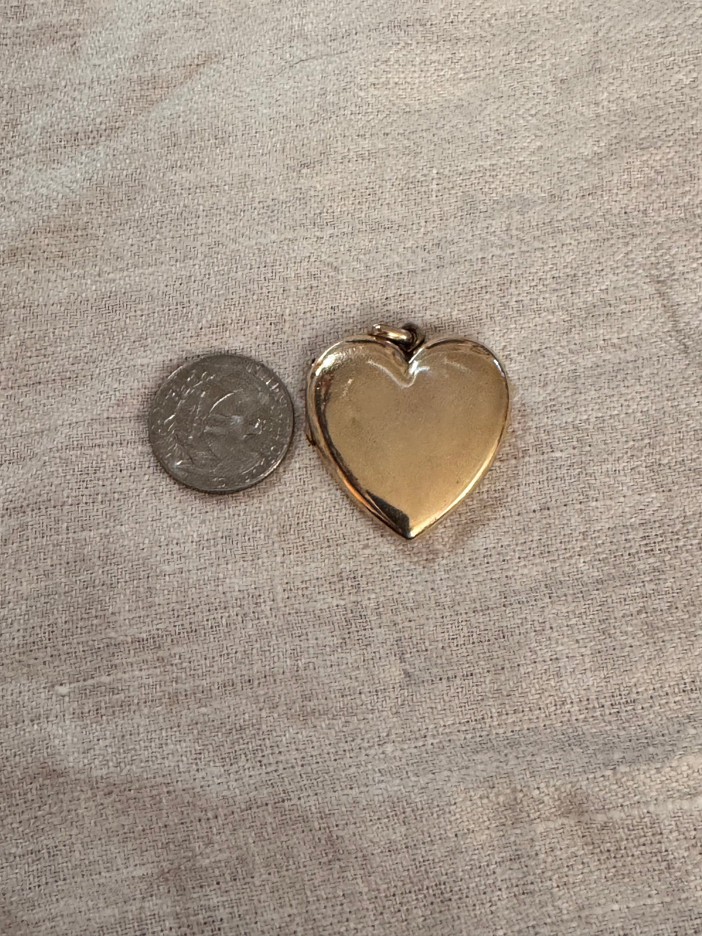 10k Gold Cased Monogramed Heart Locket