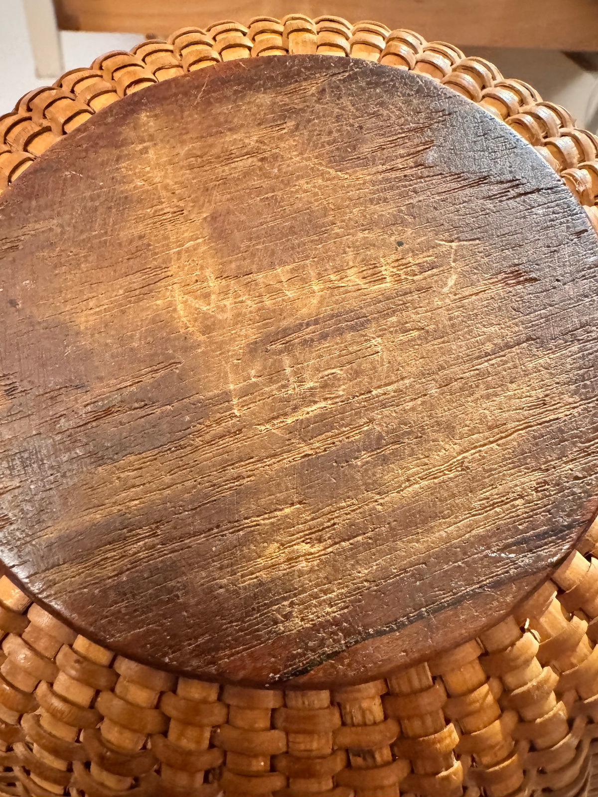 Rare Older Lightship Basket with Real Scallop Shell