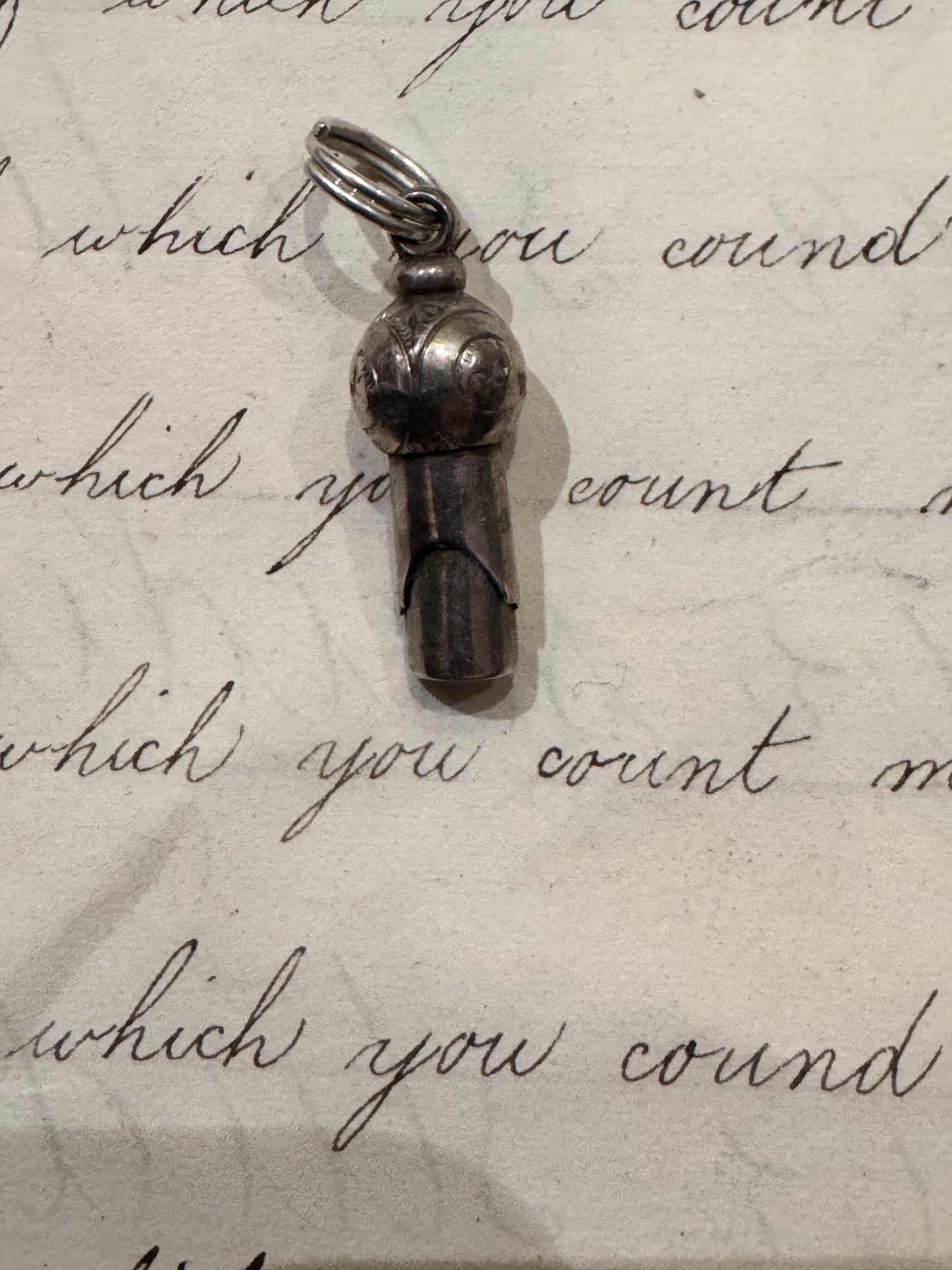 sweet little english whistle with engraved bulb