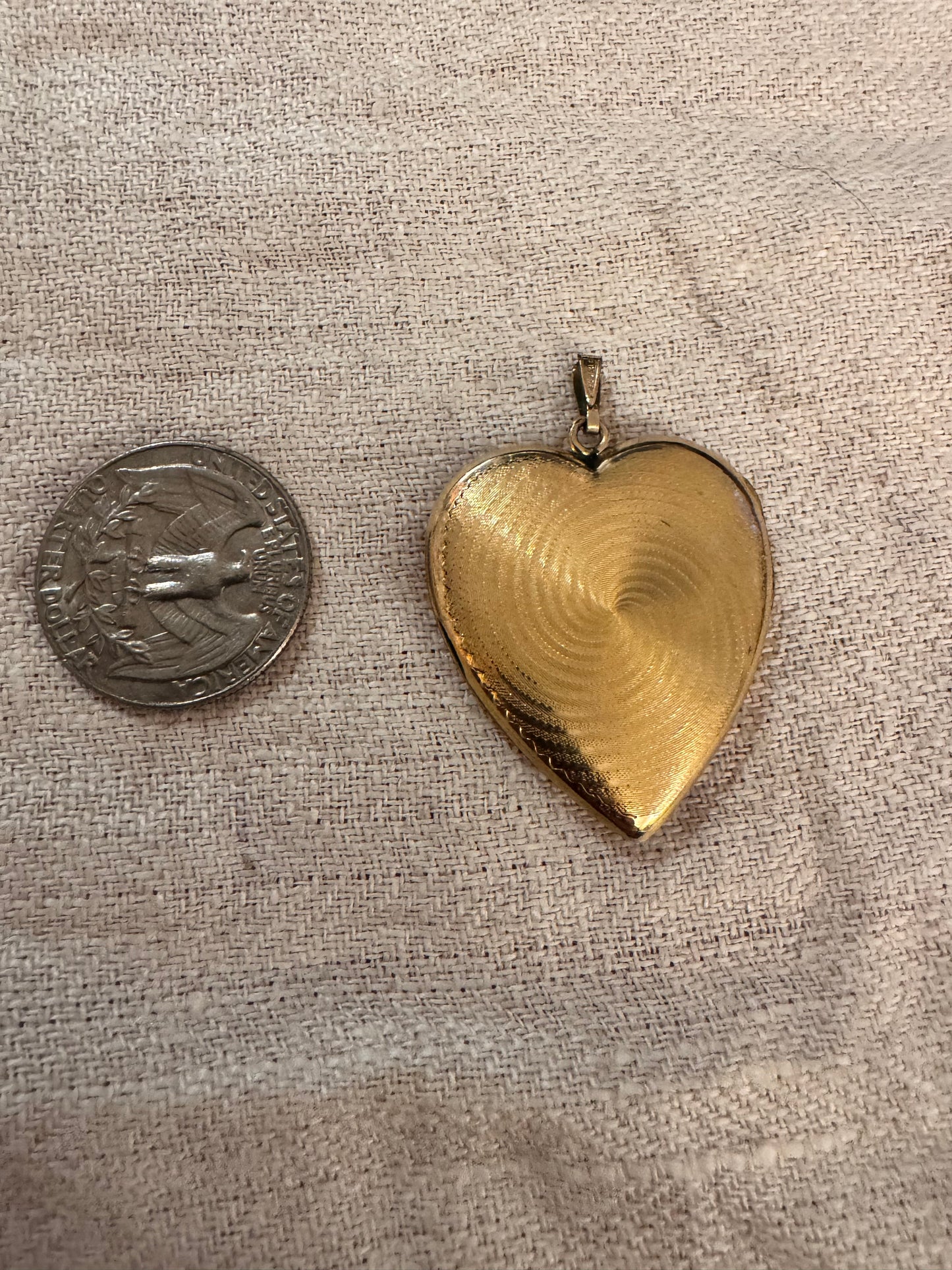 14k Gold Cased Engraved and Engine Turned Locket