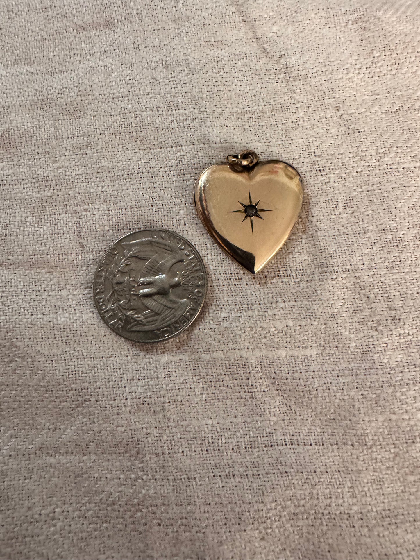 10k Gold Cased Locket with Masonic Imagery and Initials