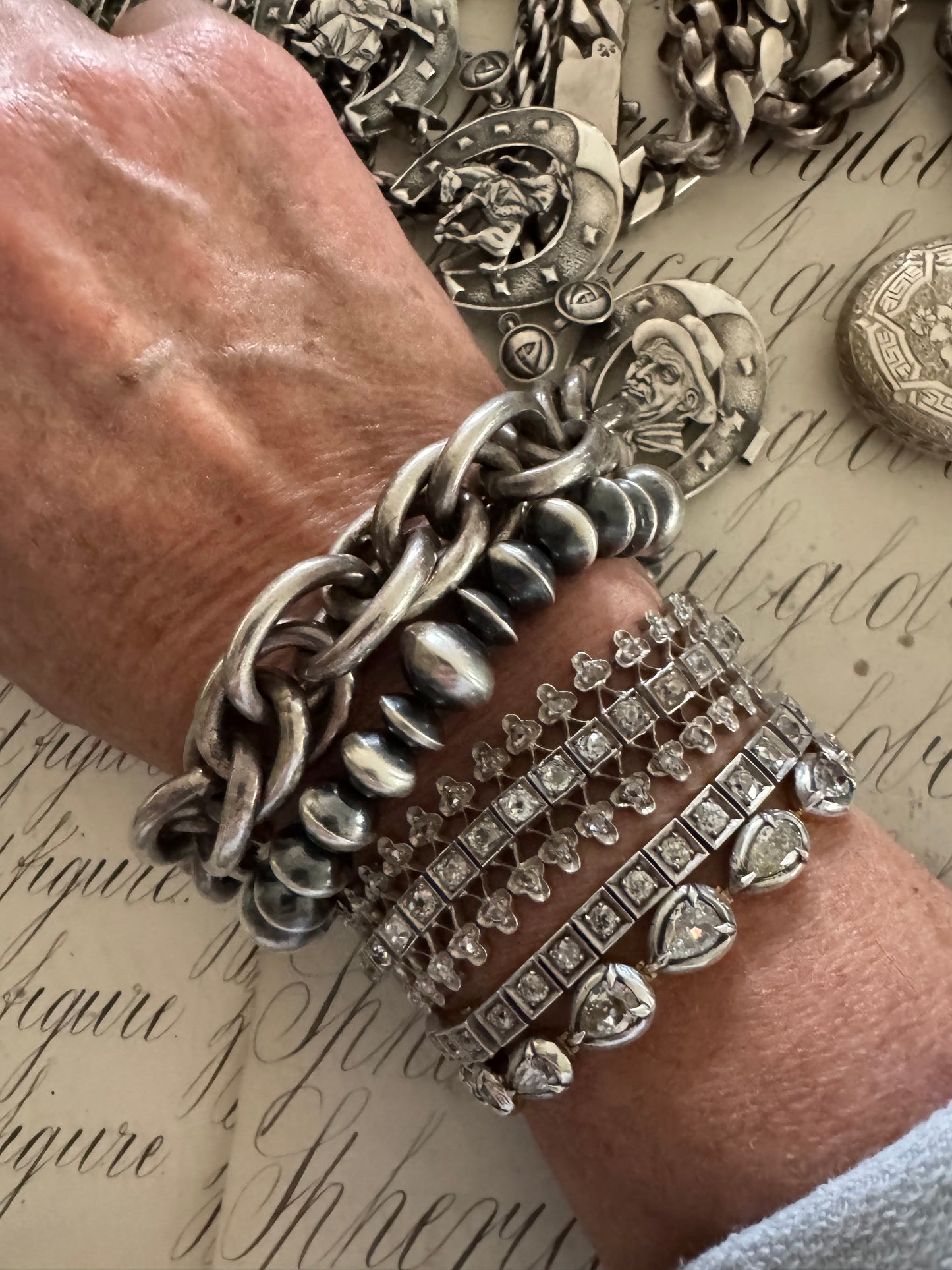 Beautiful vintage Italian large rope bracelet