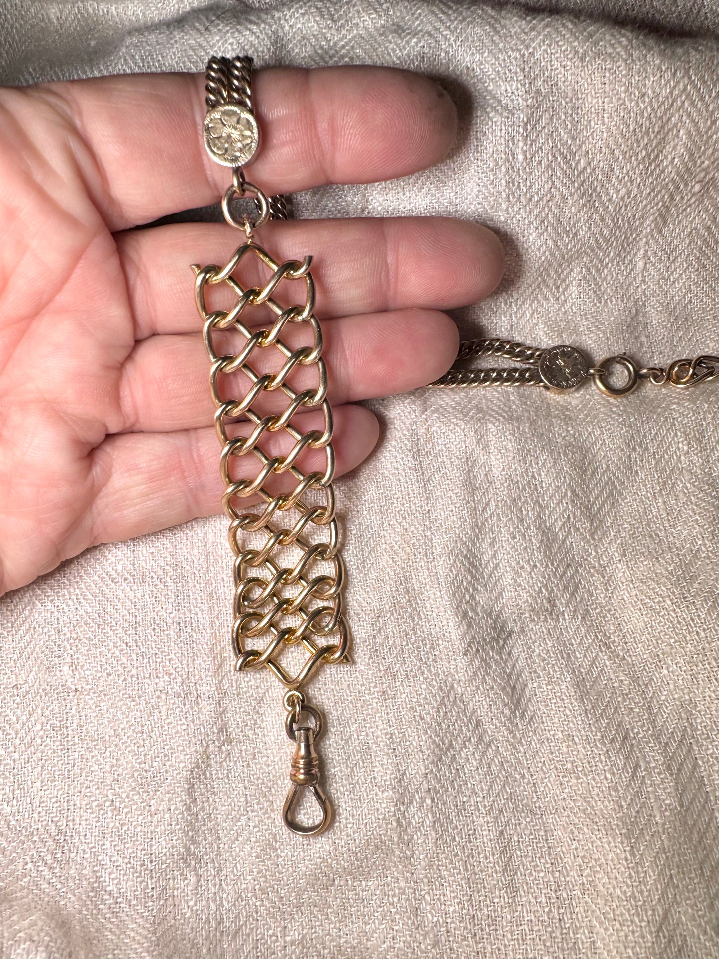 Antique Watch Chain Necklace