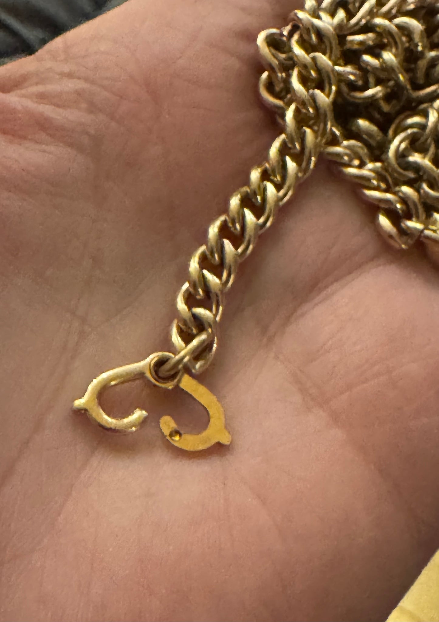 Antique Miniature Anchor and Curb Gold Filled Watch Chain