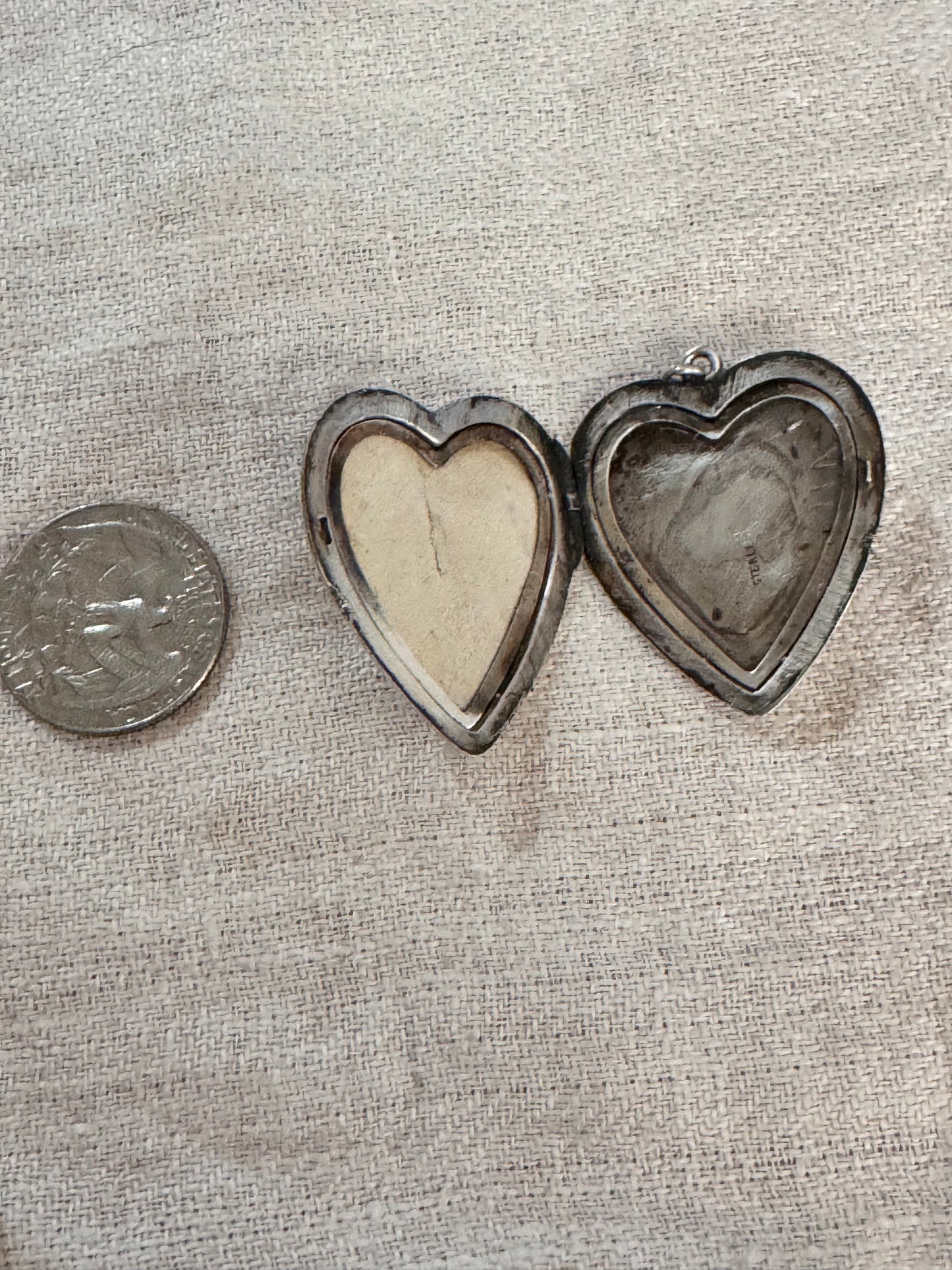 Art Nouveau Silver Heart Locket
