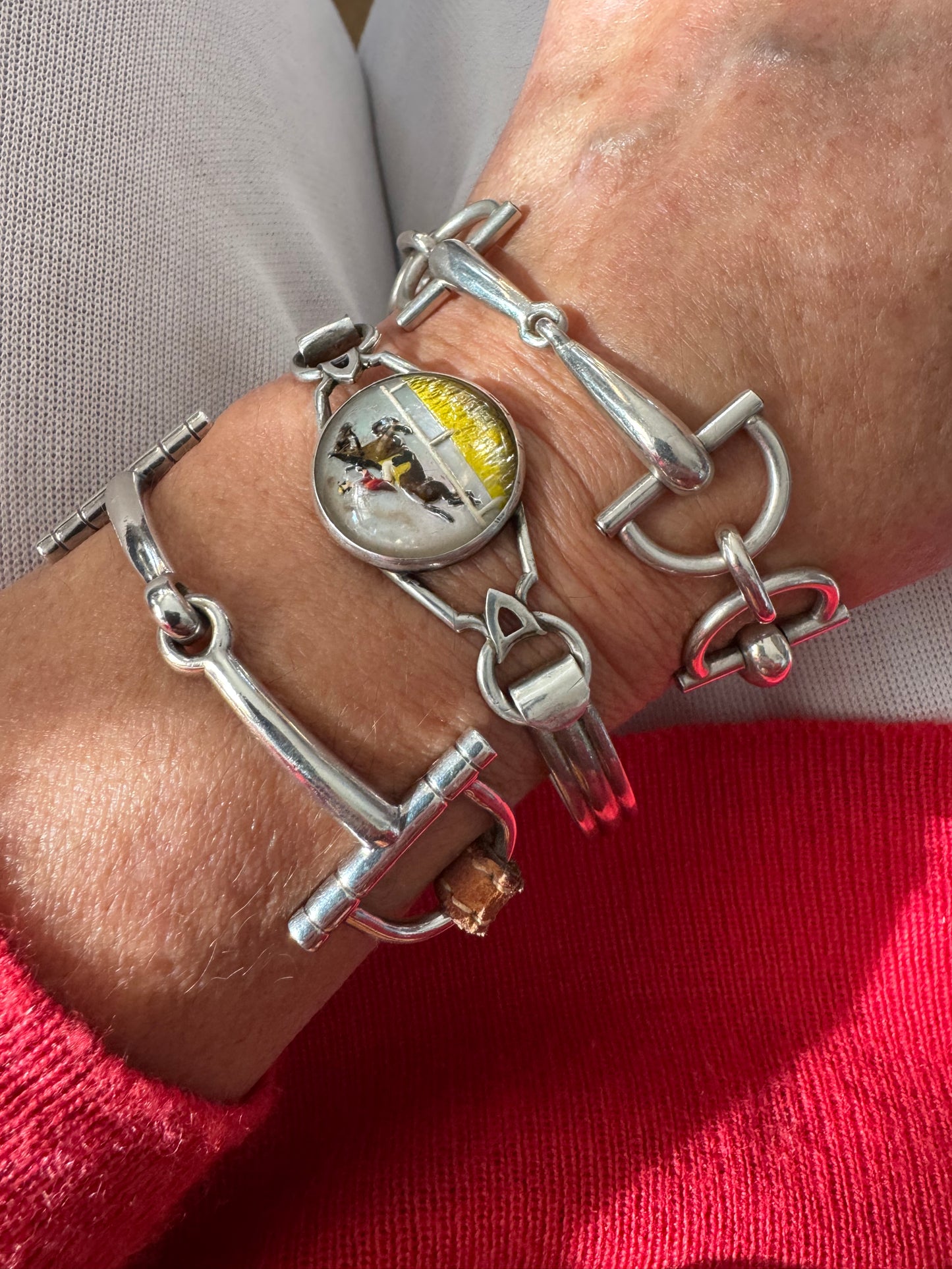 Vintage Sterling Gucci Horsebit Bracelet