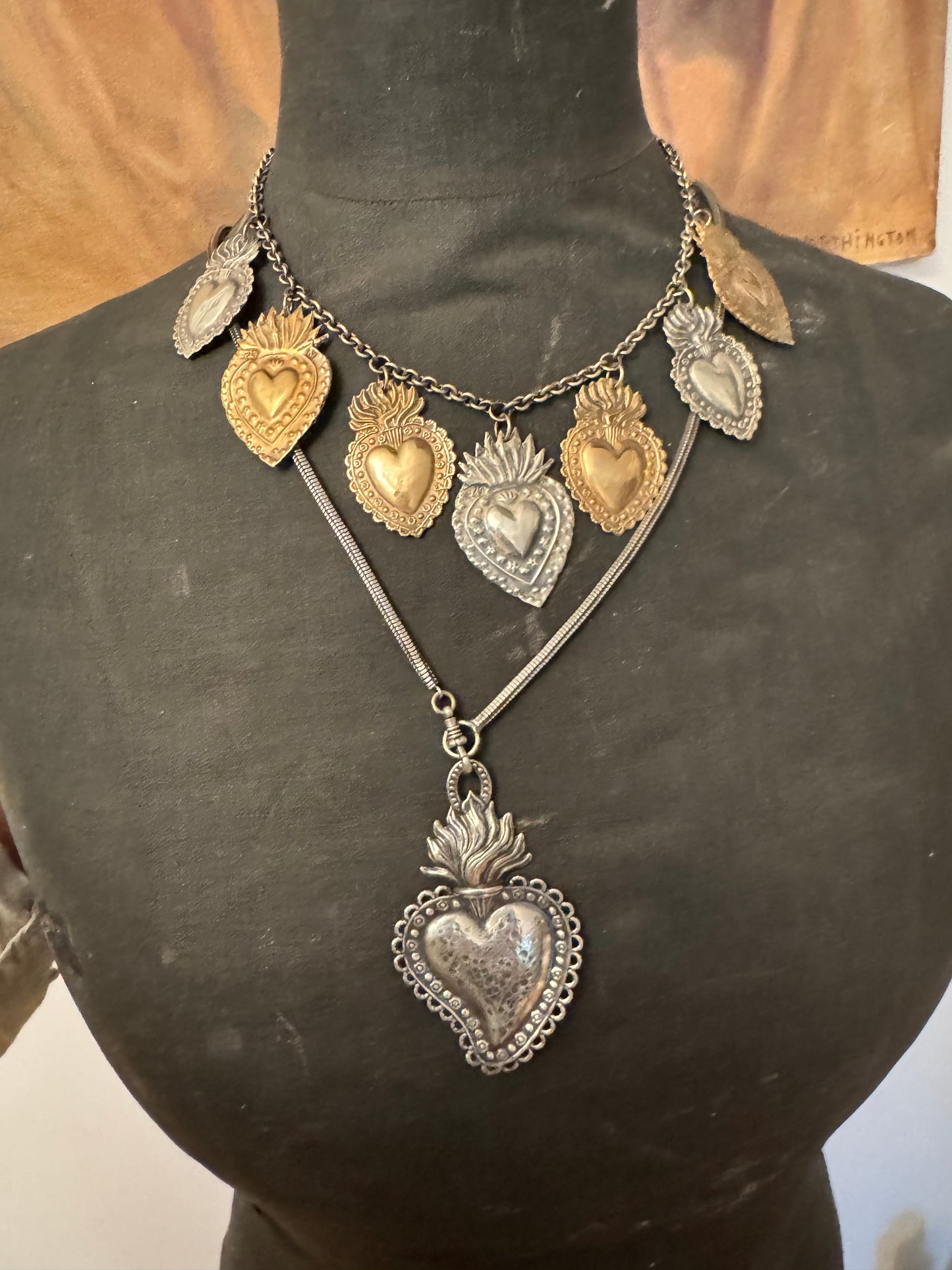 JKC sacred heart necklace