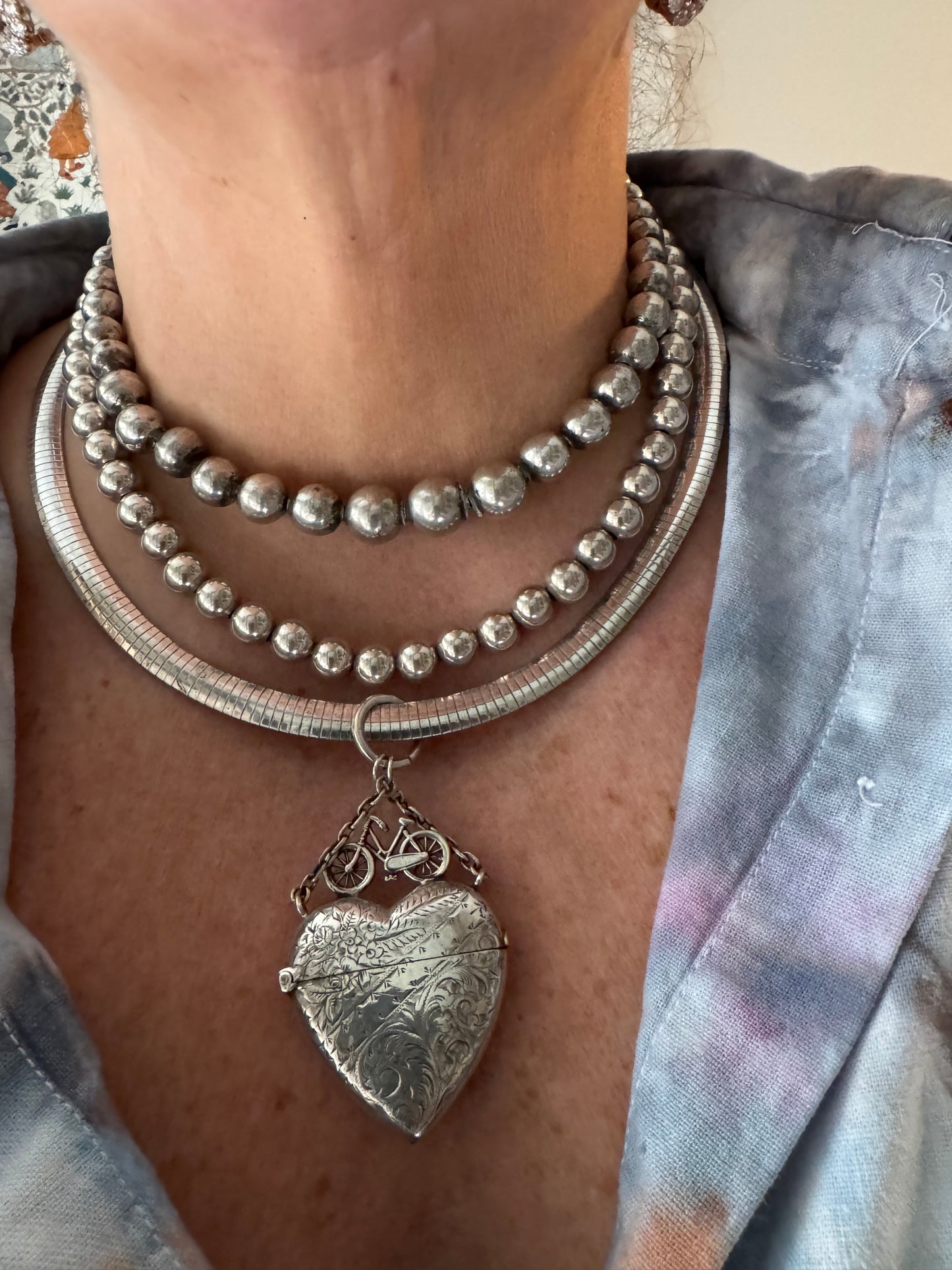 Vintage 1980’s Sterling Italian chunky Omega Chain