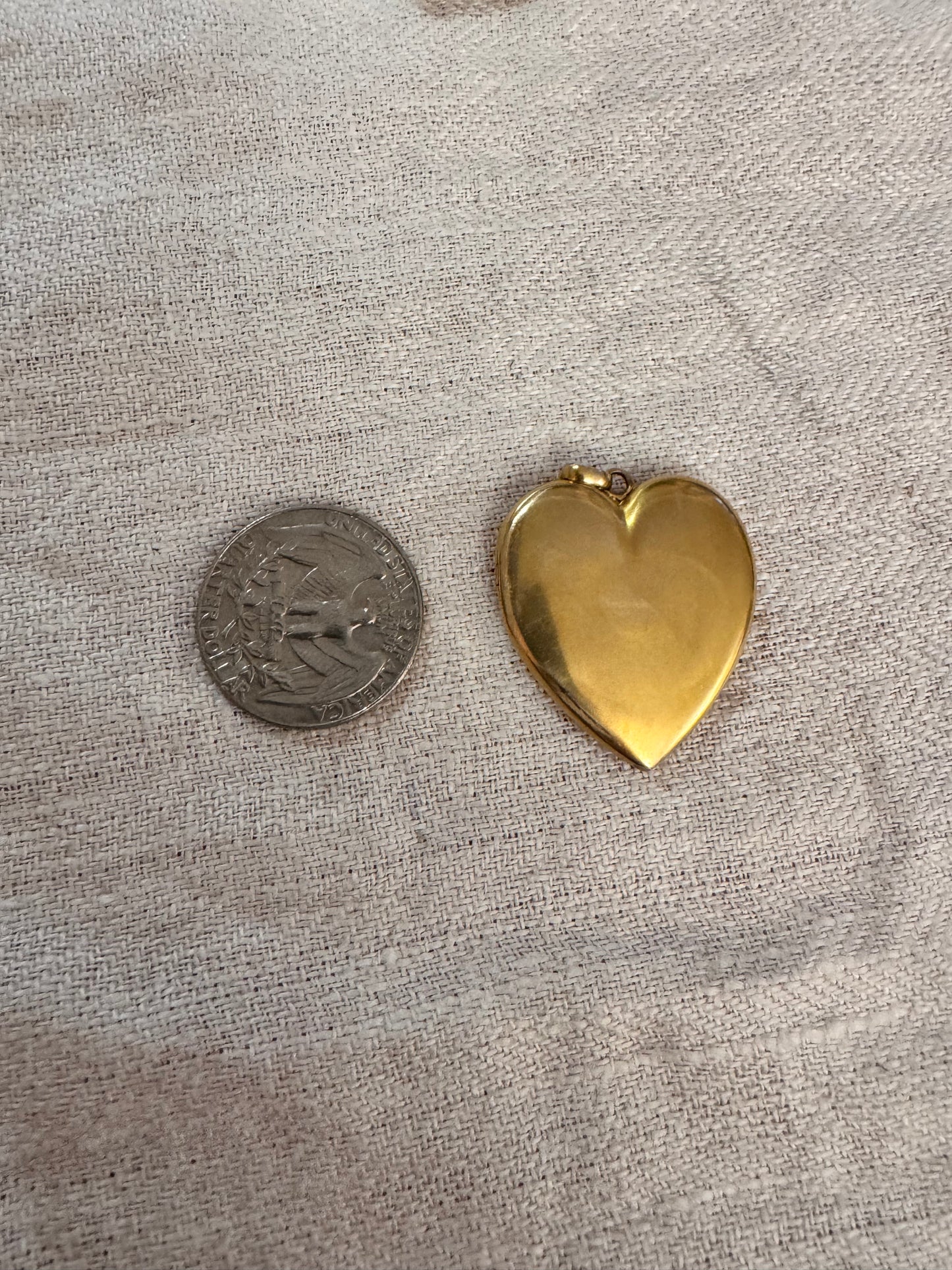 Solid 10K Gold Monogramed Locket