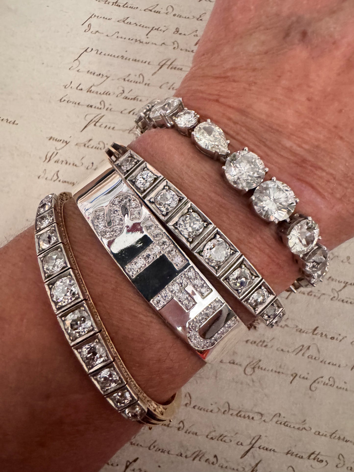 Sterling Silver and CZs STFU Cuff