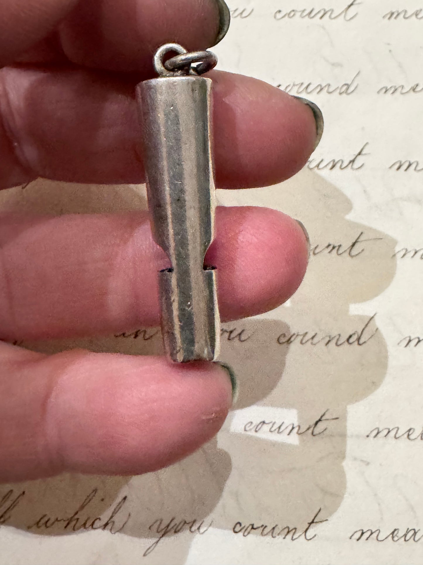 lovely, simple silver VERY LOUD whistle