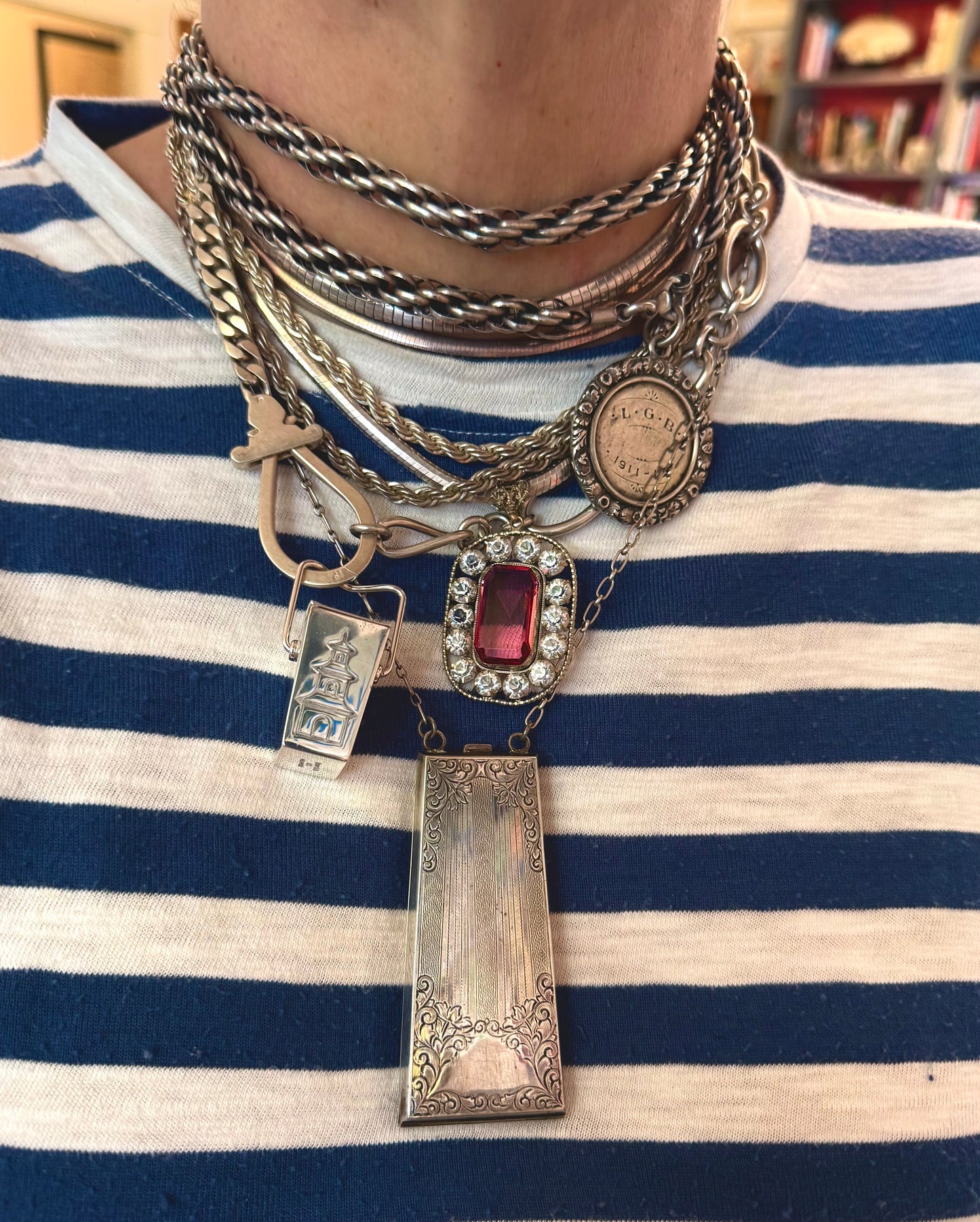 Vintage 1980’s Sterling Italian chunky Omega Chain