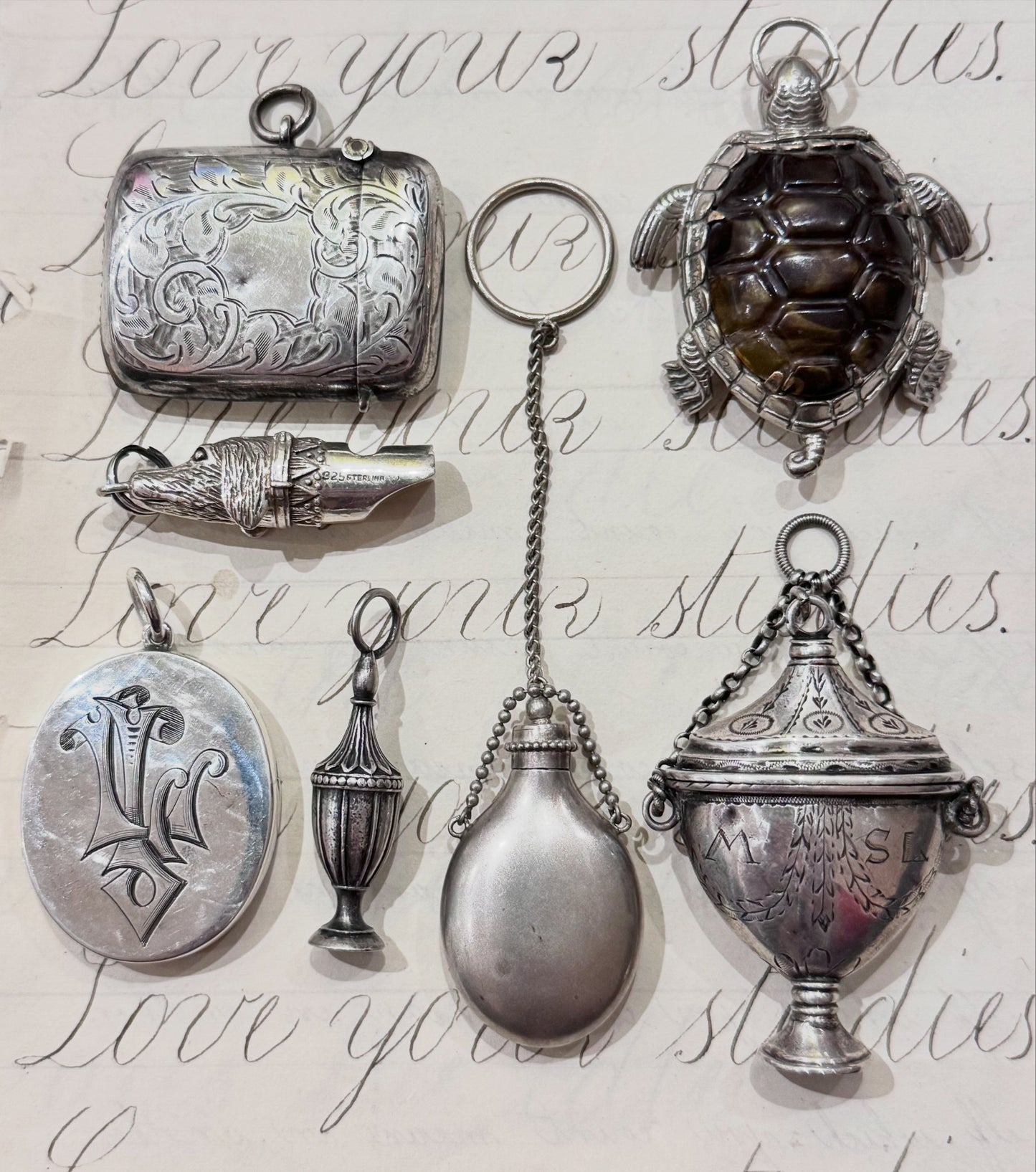 Lovely Norwegian Sterling Miniature Perfume Bottle