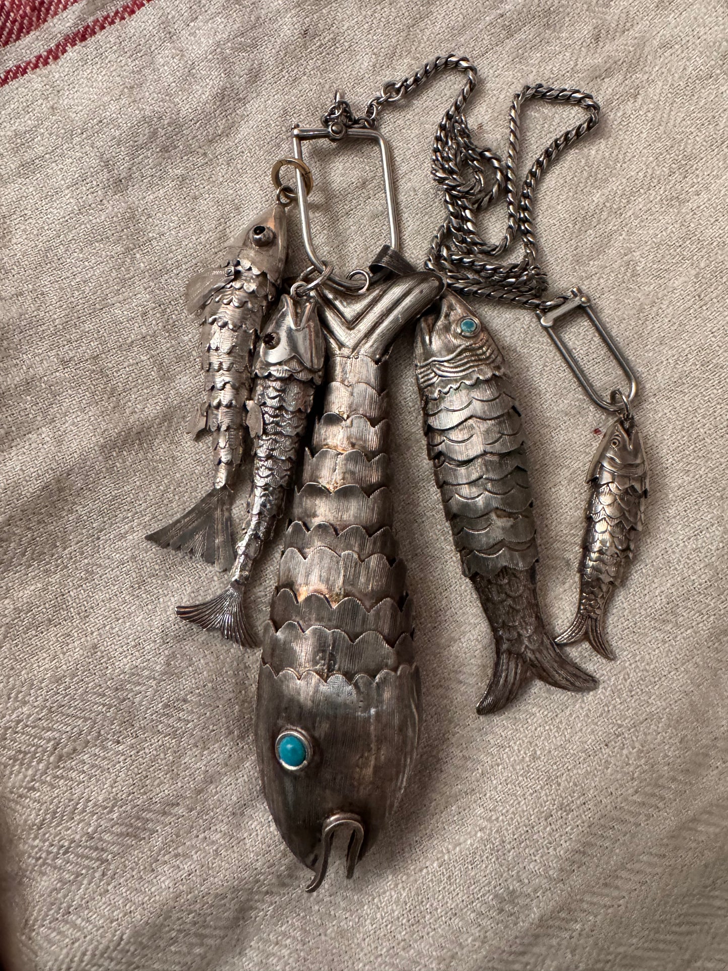 HUGE Silver Articulated Fish 1