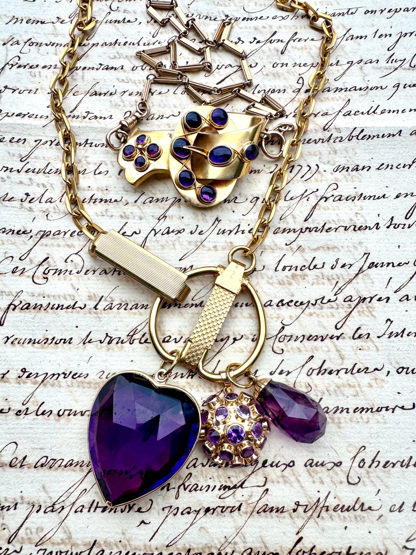 Gorgeous Faceted Briolette Amethyst Drop with 14k Cap