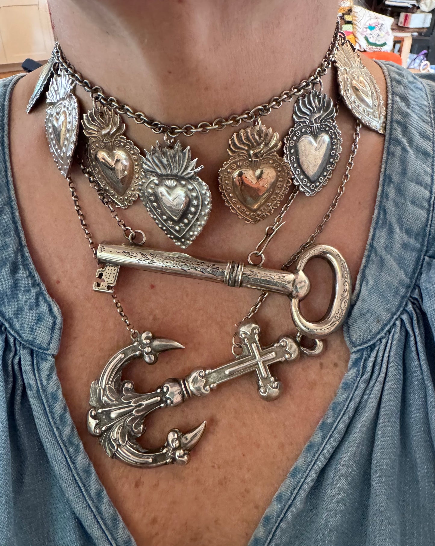 spectacular Victorian large key from chatelaine