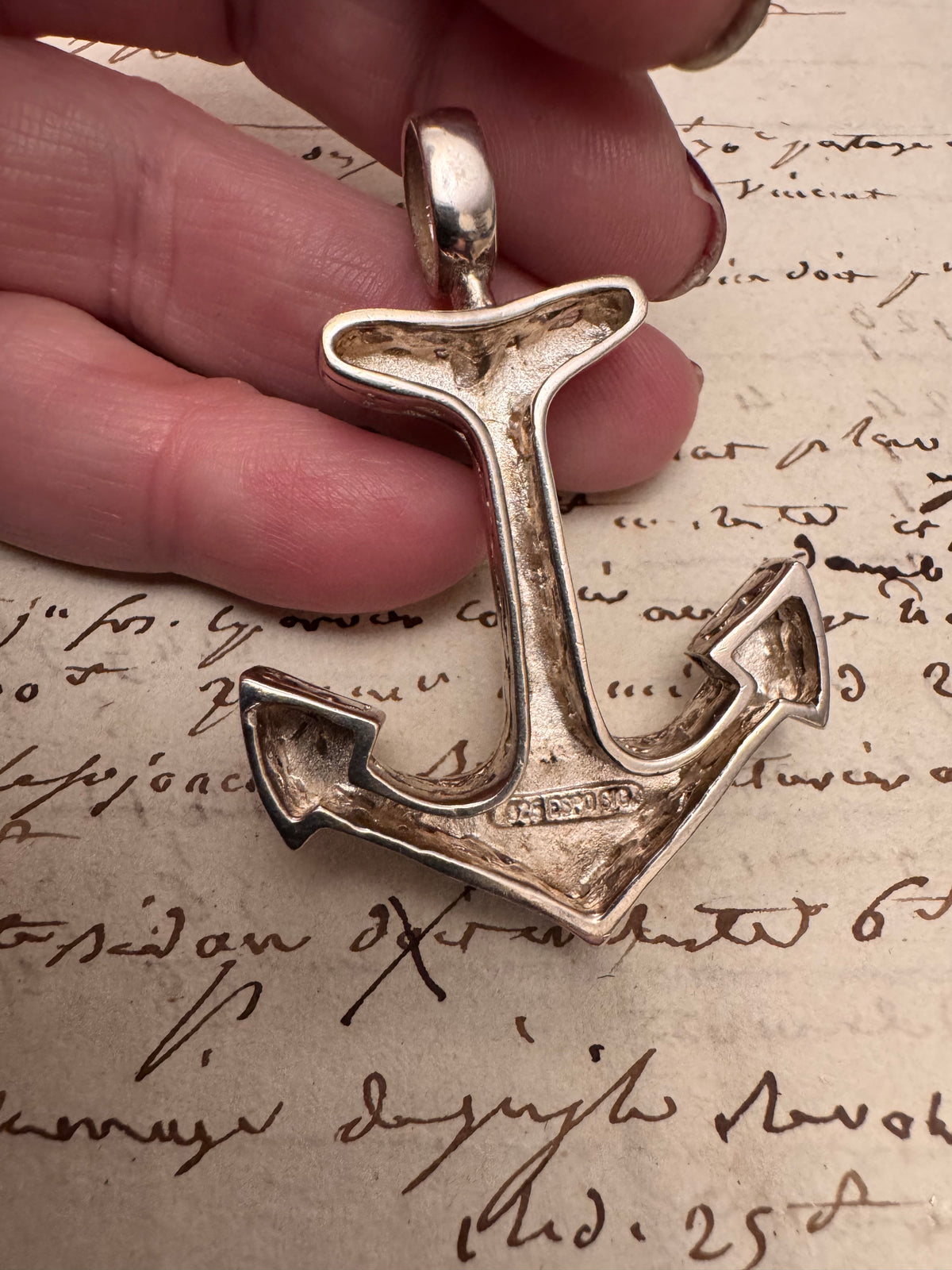 Gorgeous Huge Sterling Anchor