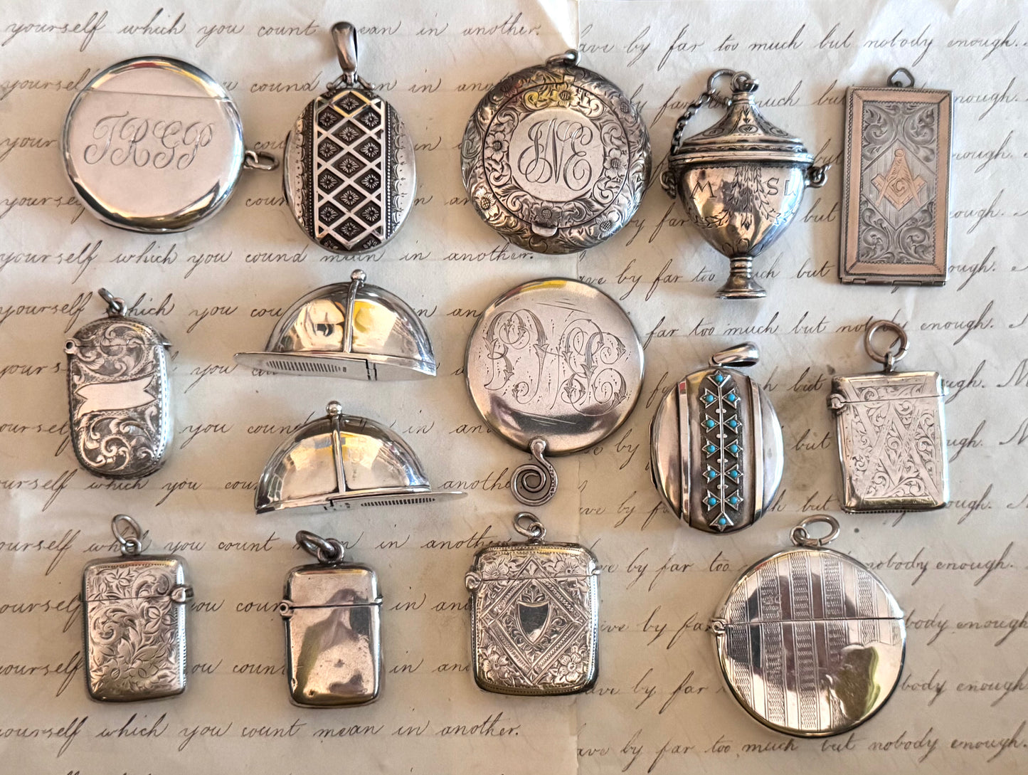 Beautiful Victorian English Locket with Turquoise