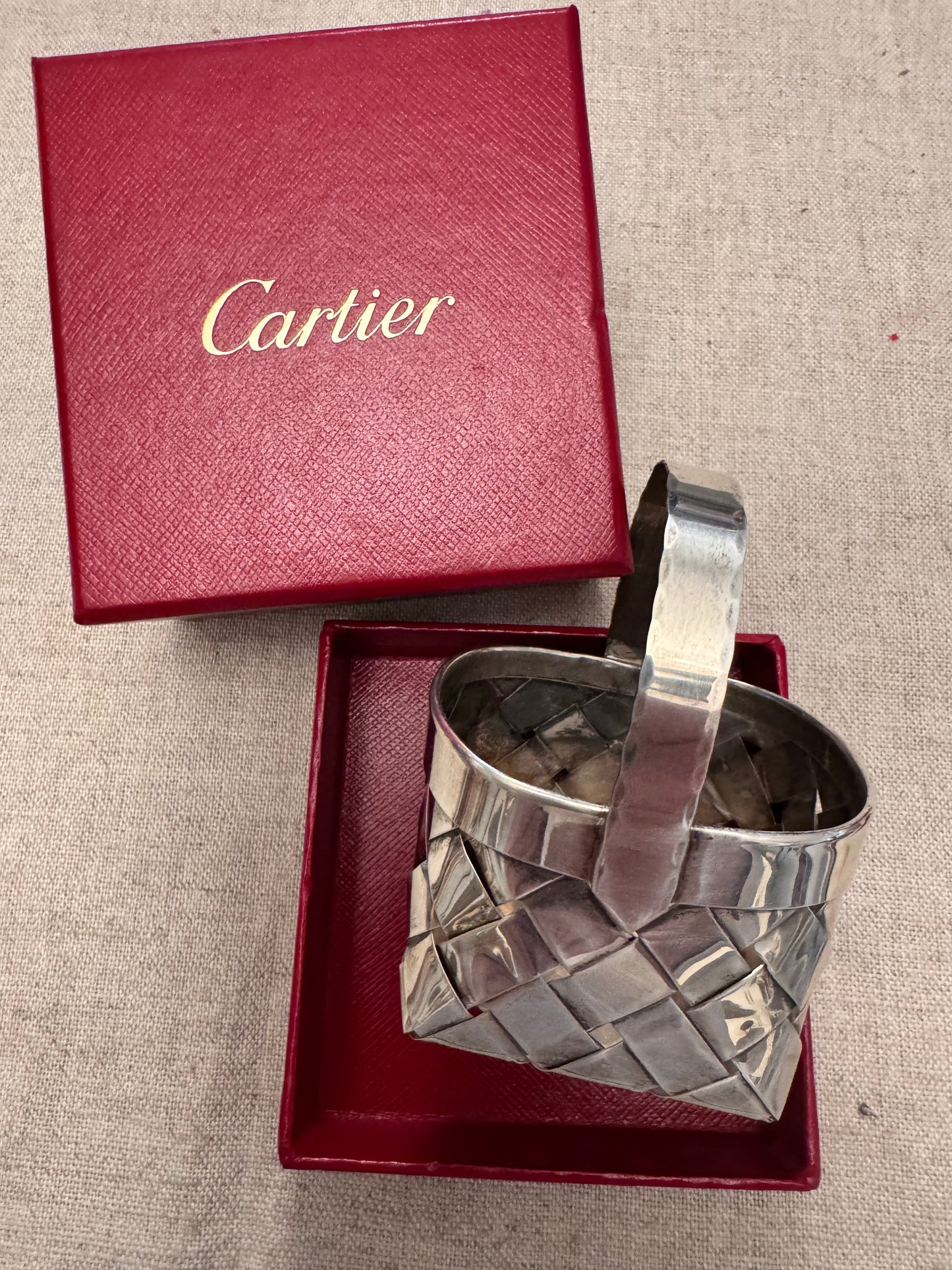 Spectacular Cartier Vintage Silver Basket