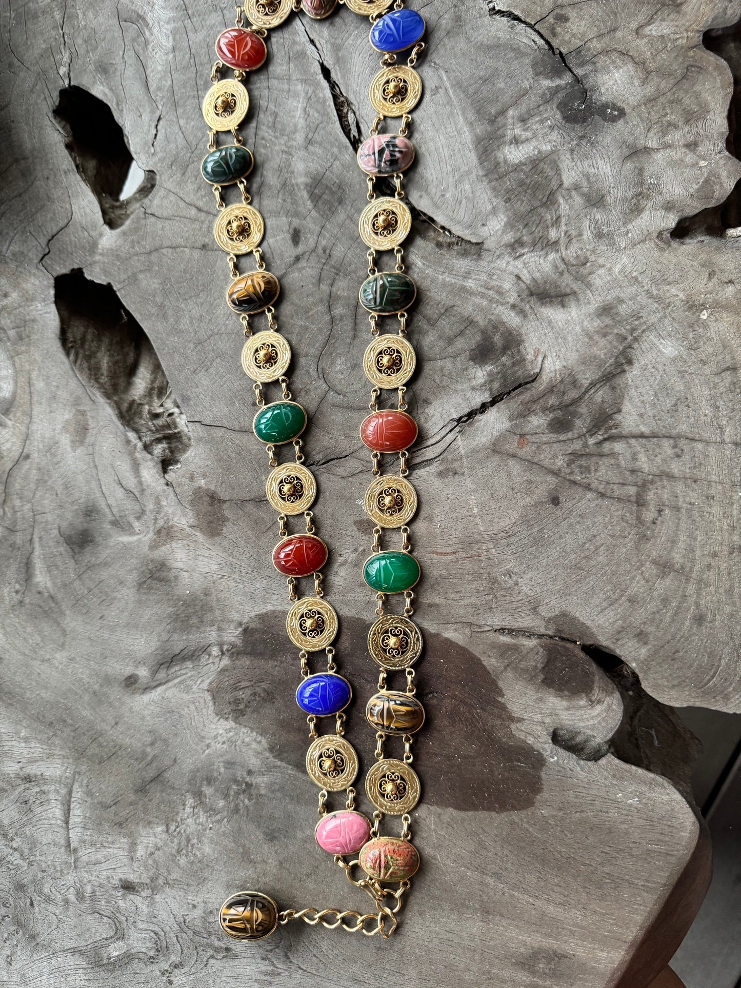 Large Vintage Scarab Belt