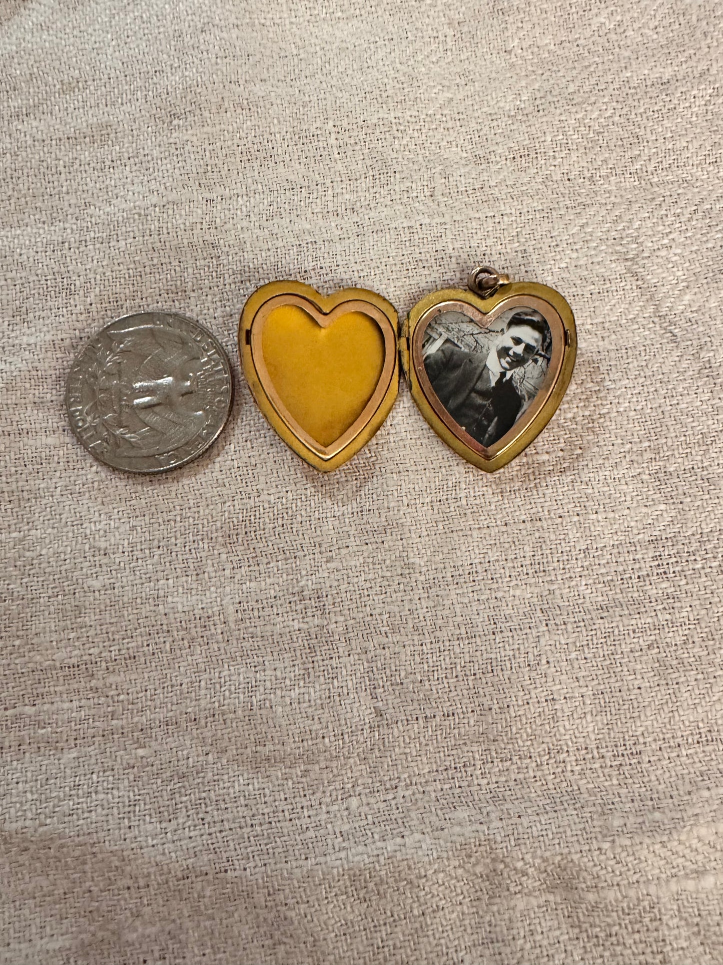 10k Gold Cased Monogramed Heart Locket