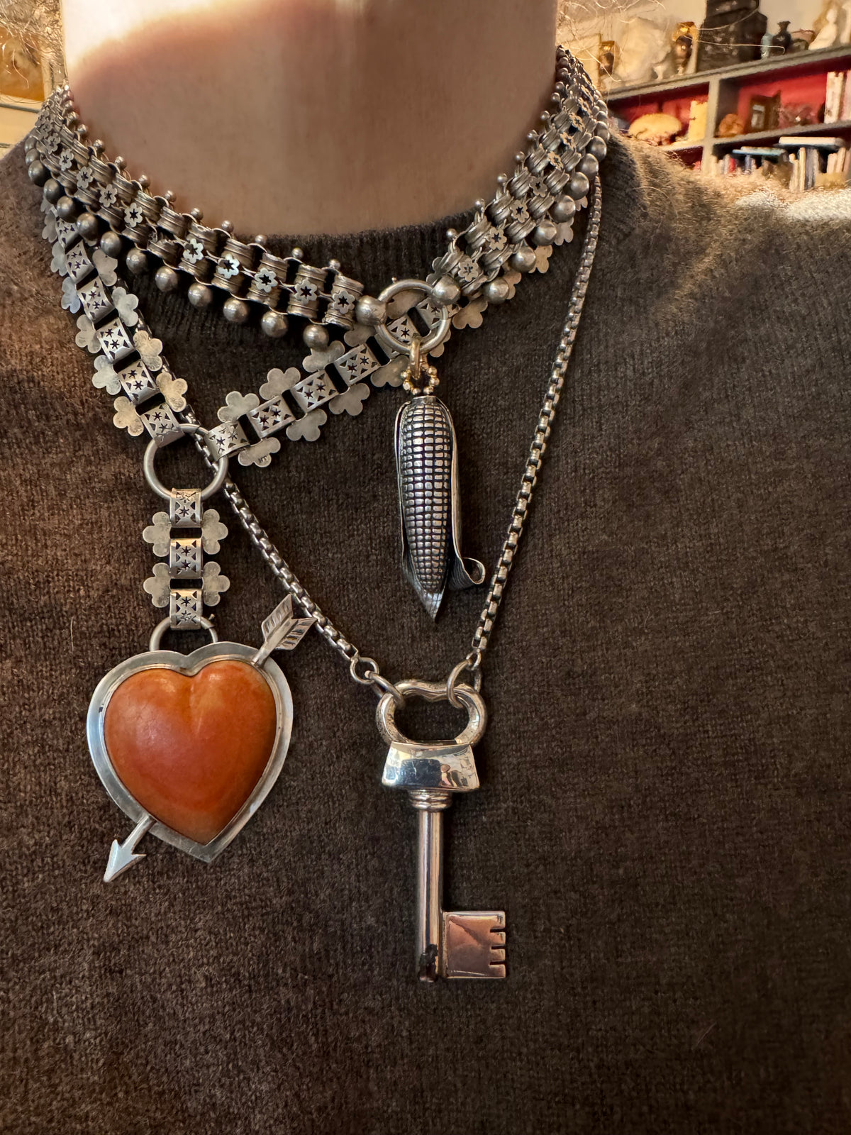 Incredible Intricate Corn on the Cob Pendant/Fob