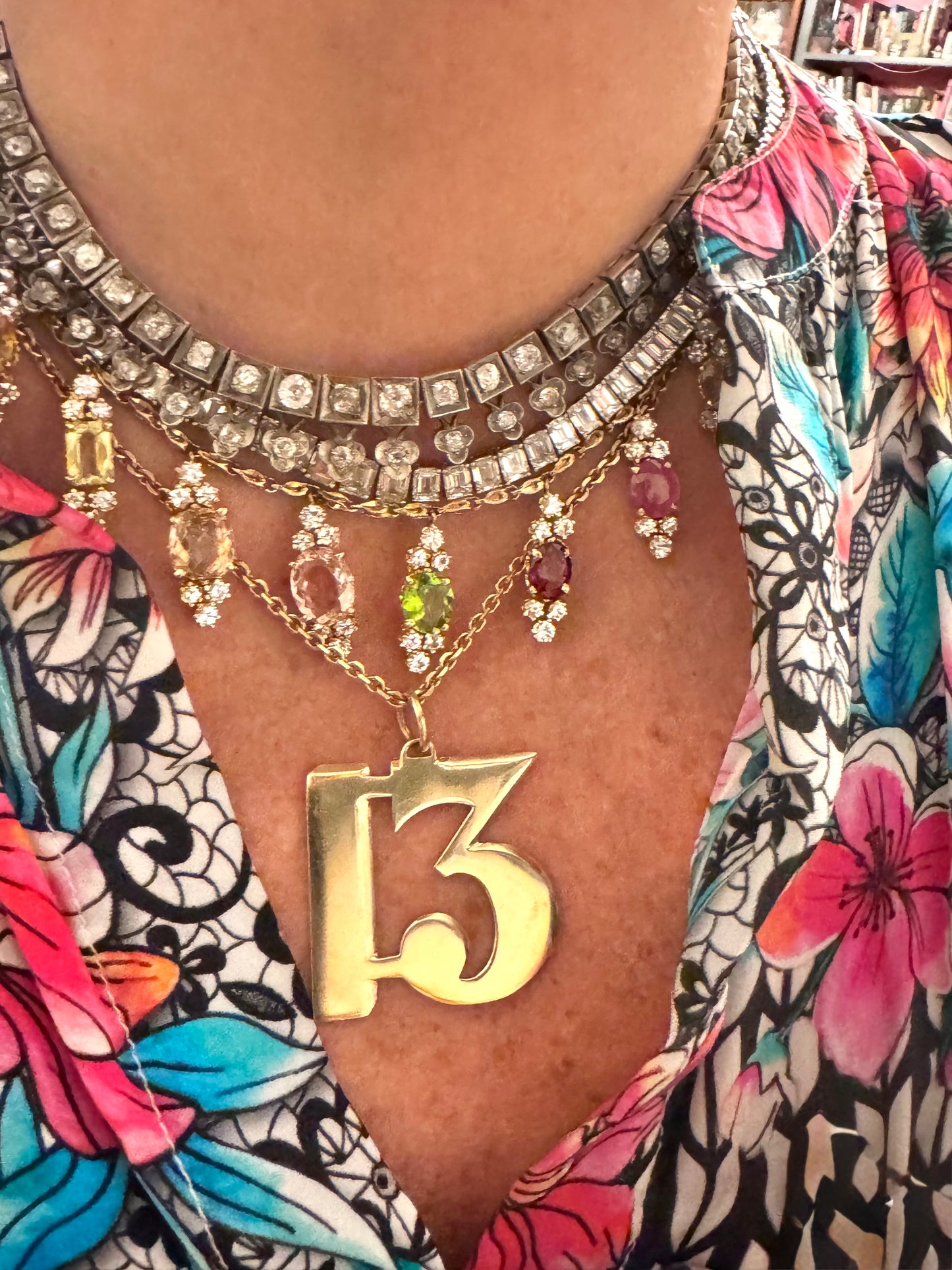 Huge Sterling Silver Lucky 13