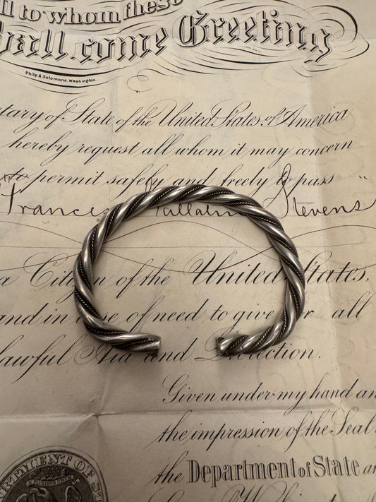 Vintage Antique Chinese Rope Cuff
