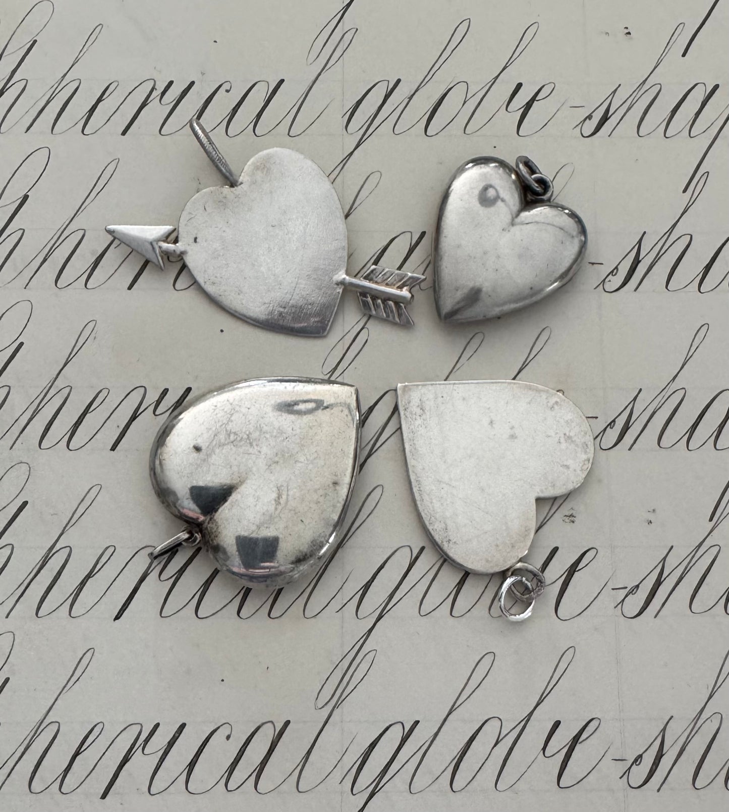 Substantial Sterling Flat Heart Pendant