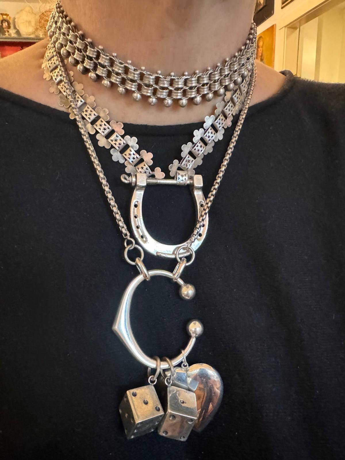 Large Cartier Sterling Silver C Connector