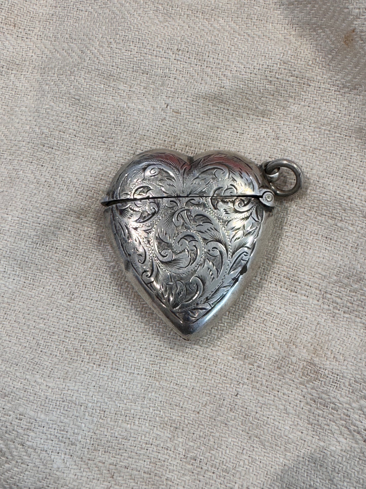 Antique Heart Match Safe
