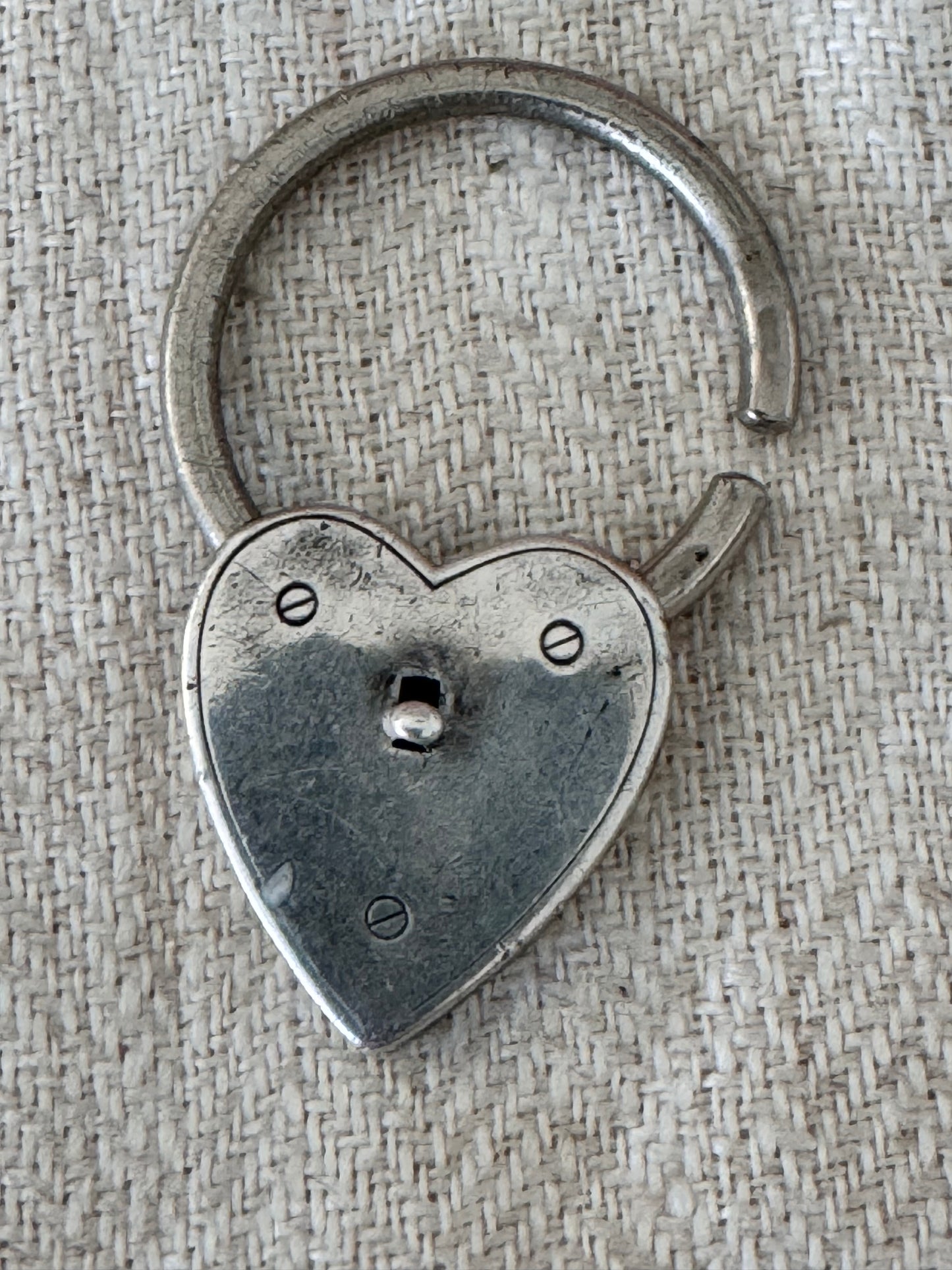 Cool Heart Shaped Silver Padlock