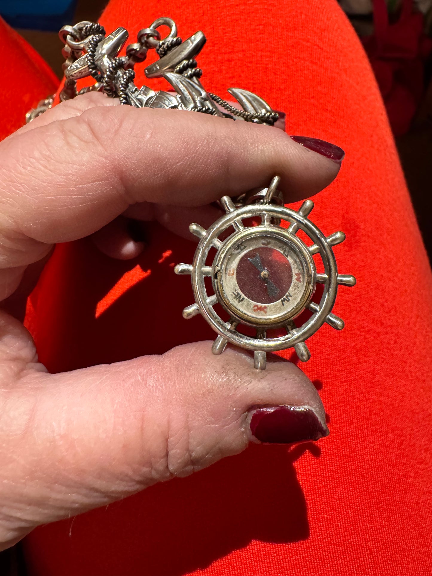 Spectacular Rare Nautical Watch Chain Necklace