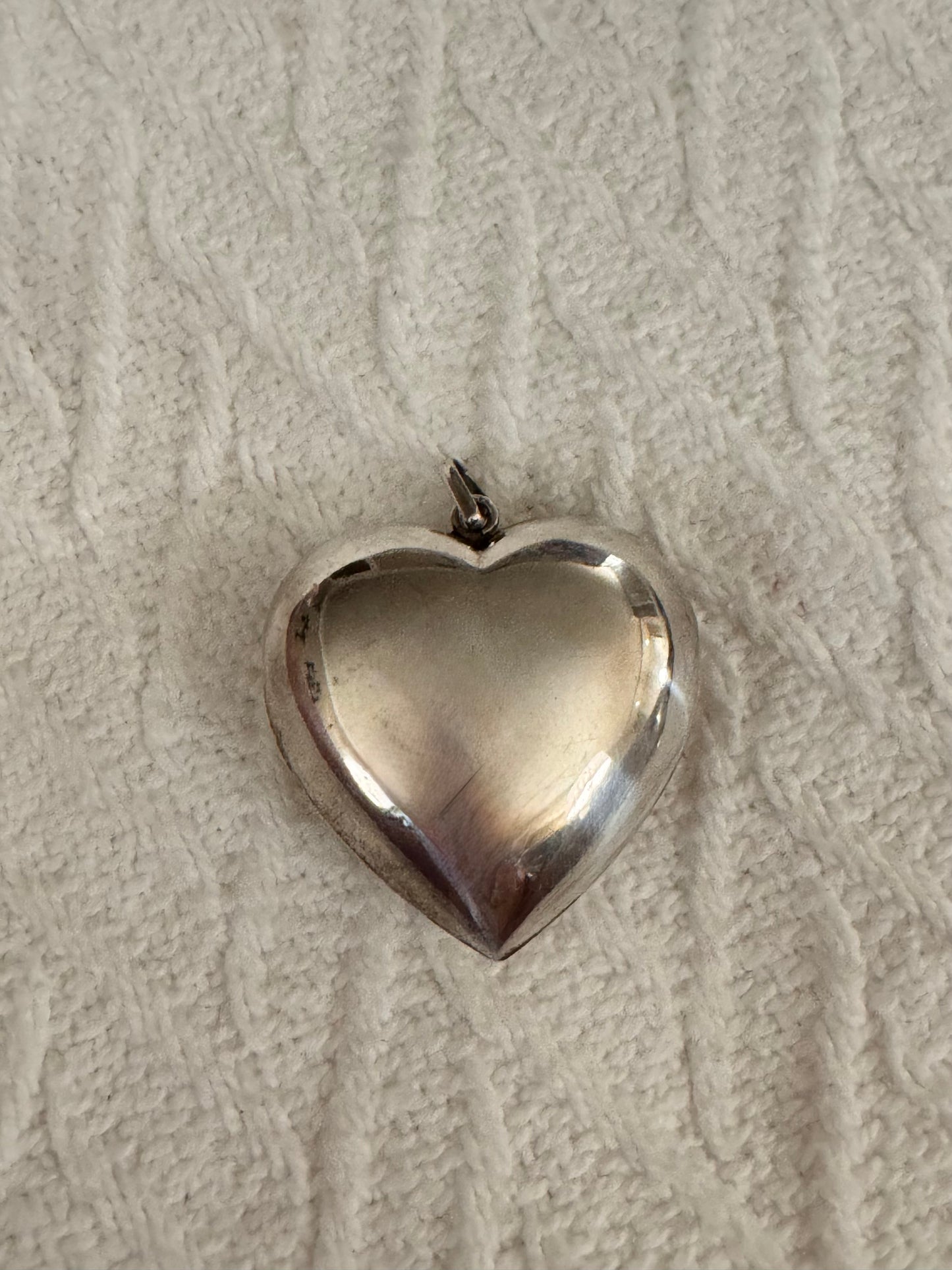The Most Perfecy Proportioned Vintage Sterling Silver Heart Pendant