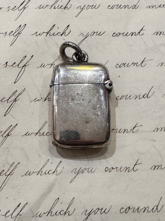 Lovely Small Victorian Simple and Plain Match Safe