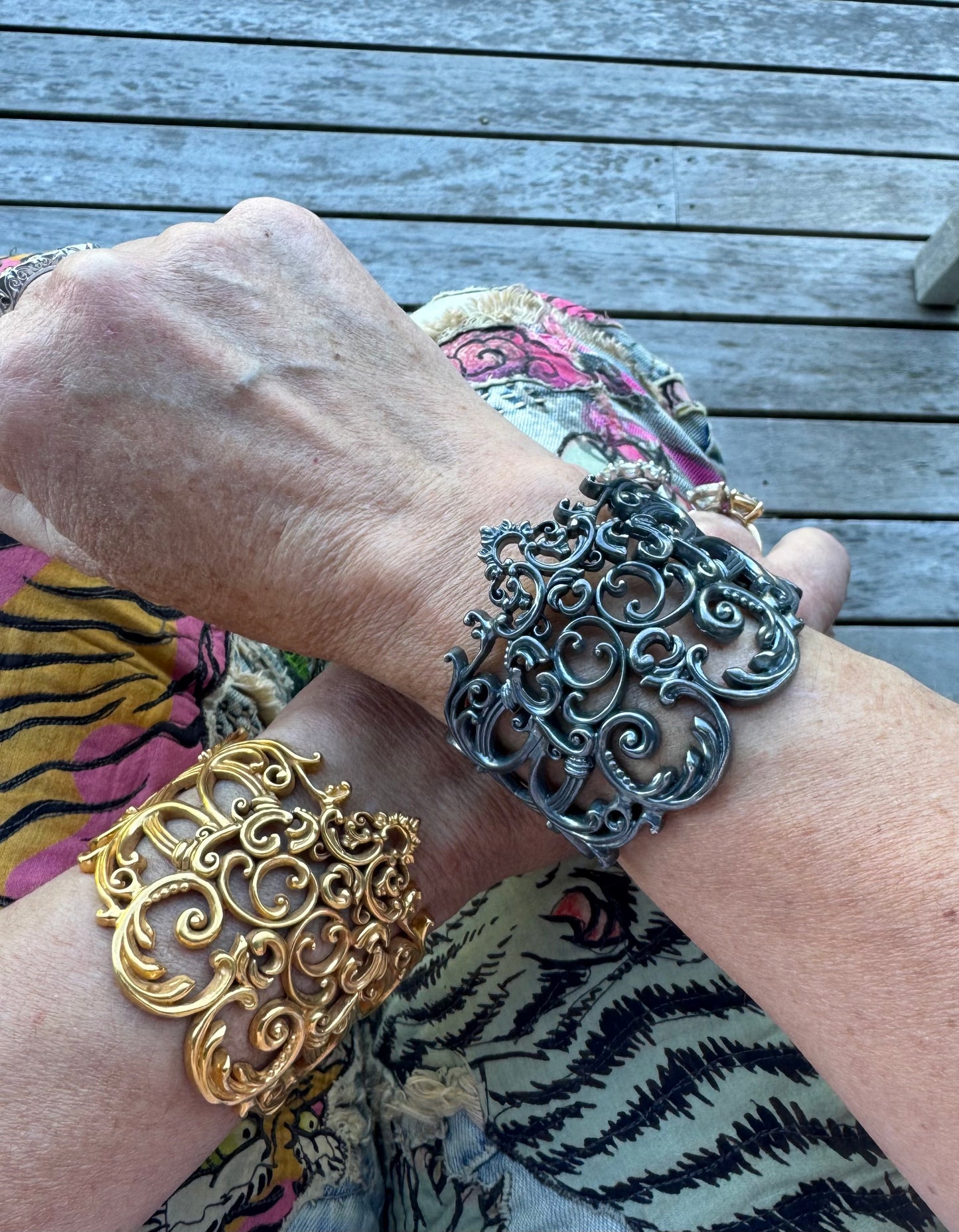 JKC “Berlin Iron” Oxidized Sterling Silver Cuff
