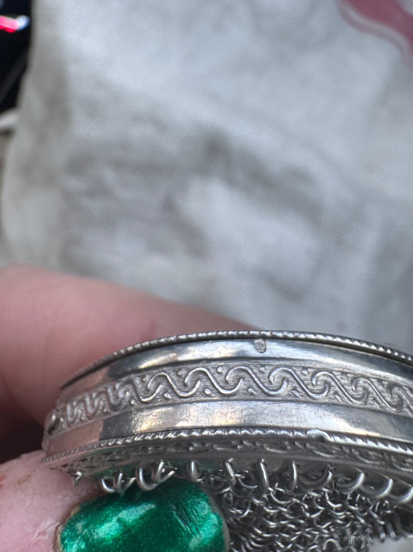 Antique French Silver Miniature Purse 2