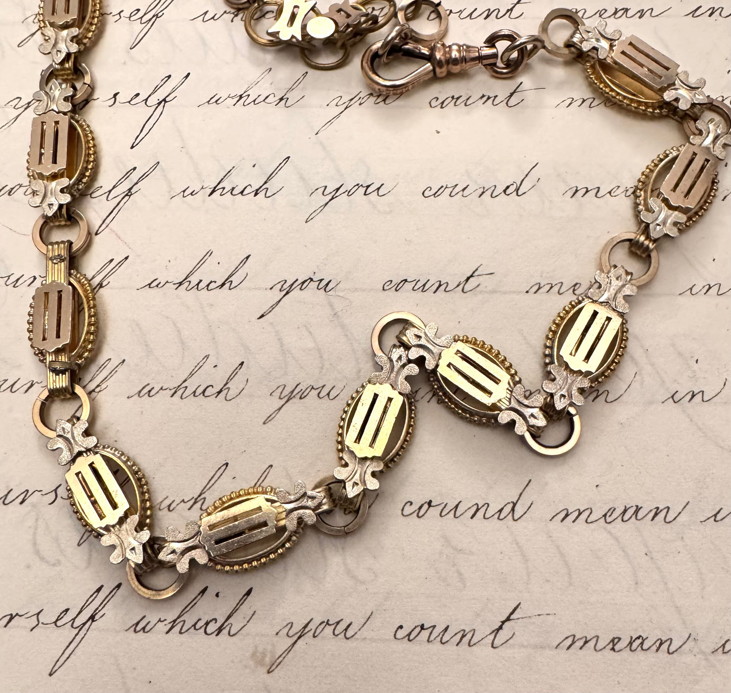 Beautiful Gold Filled Victorian Book Chain