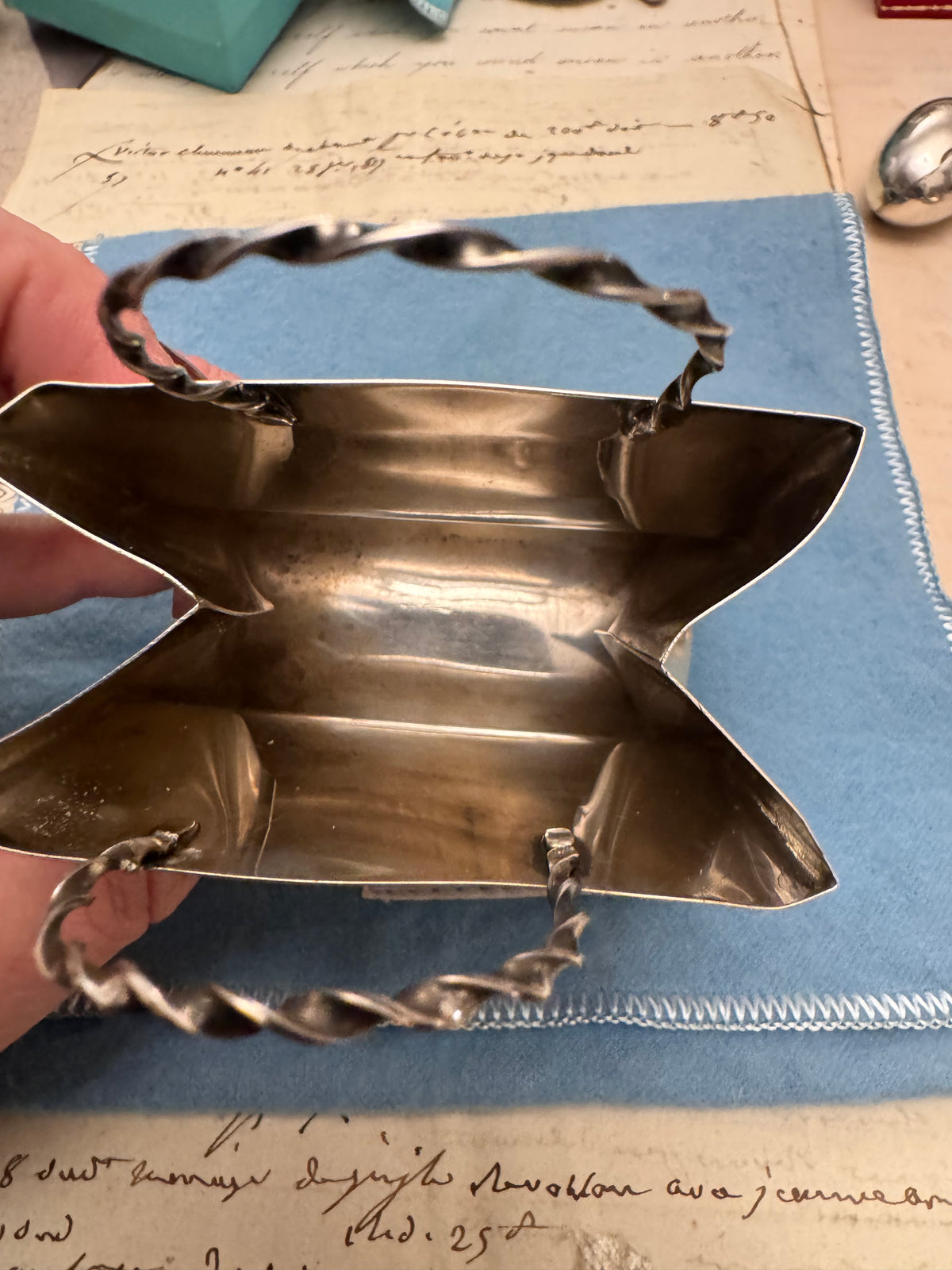 Rare Handmade Sterling Cartier Shopping Bag