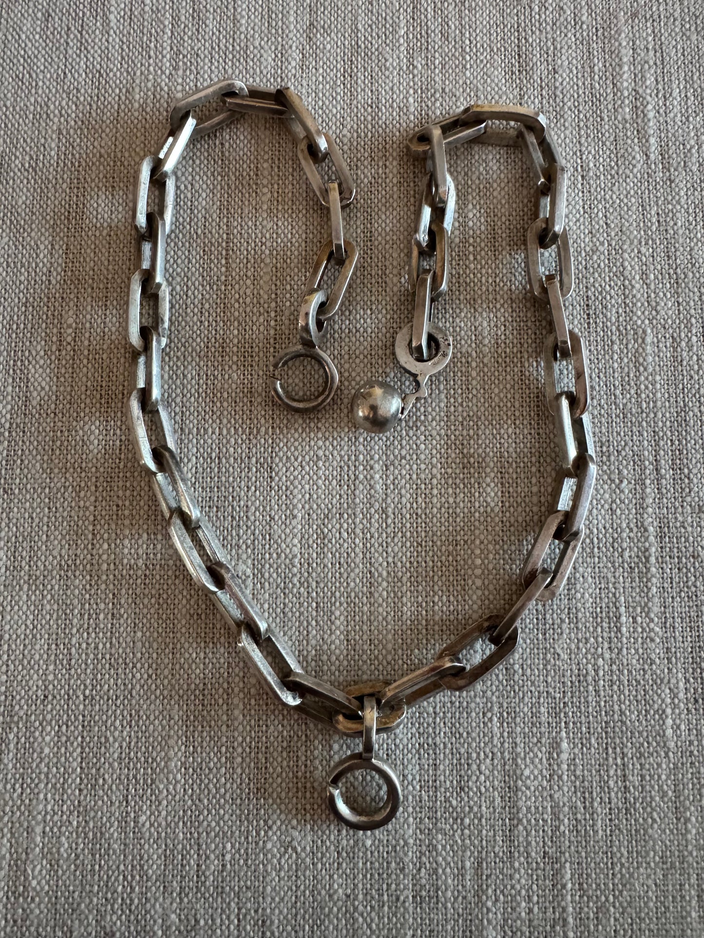 Solid and Chunky Sterling Vintage Biker Chain