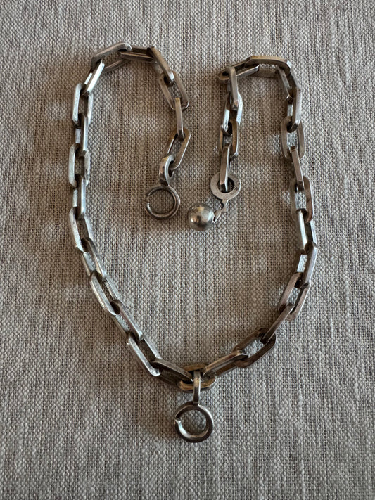 Solid and Chunky Sterling Vintage Biker Chain