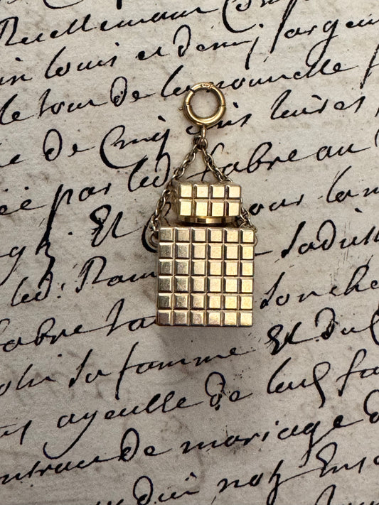 vintage 14 karat gold perfume bottle charm