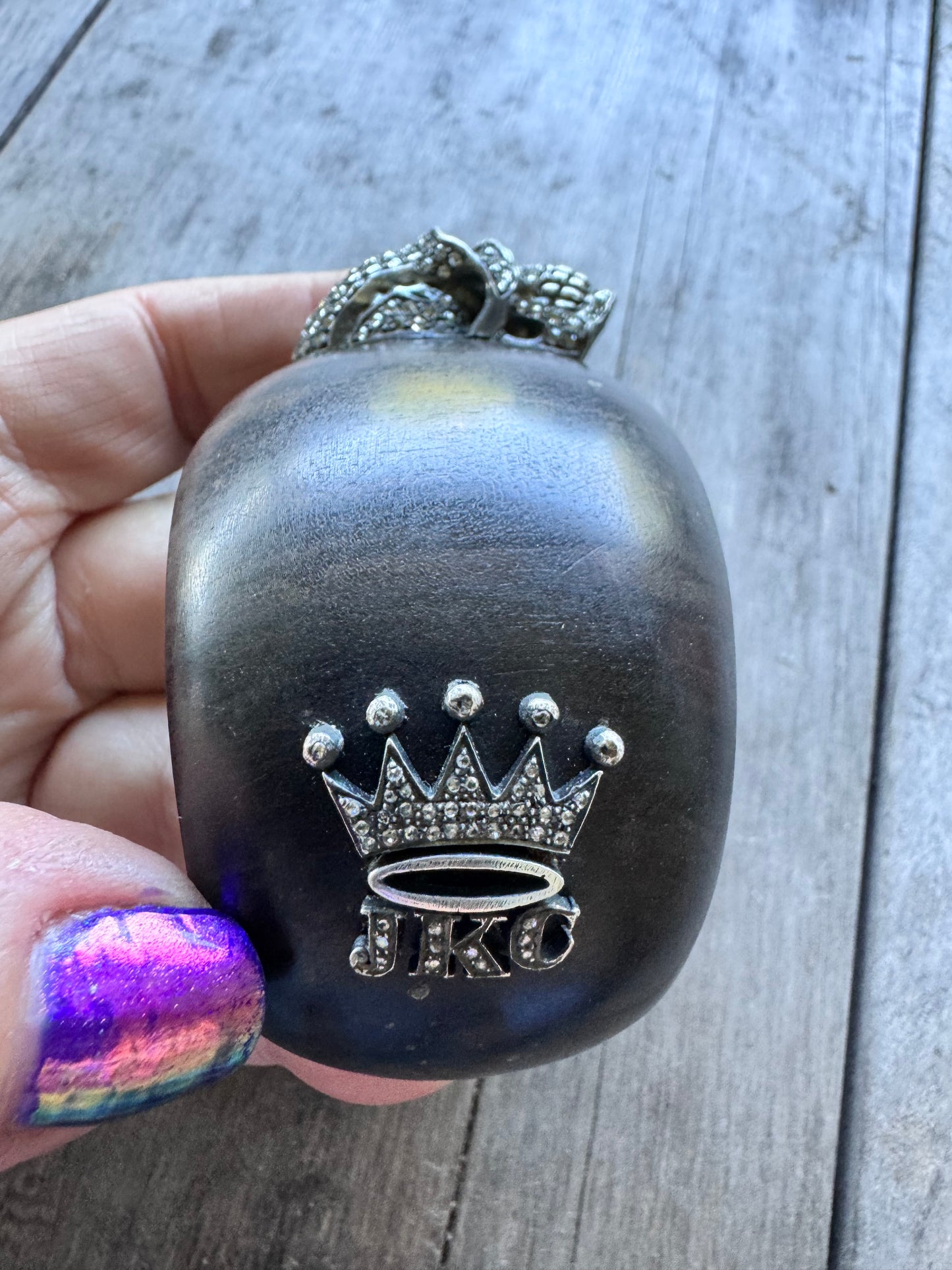 JKC Diamond and Ebony Skull Cuff