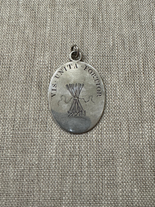 Rare and Collectible English Georgian Strength and Friendship Medallion