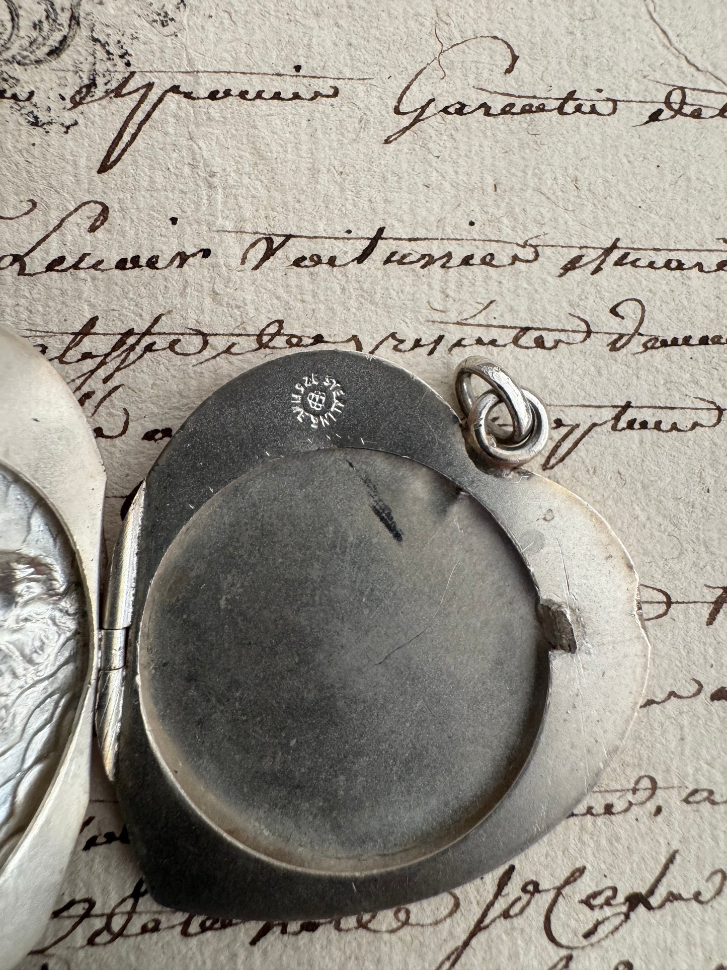 Rare Signed Unger Brothers Art Nouveau Heart Locket