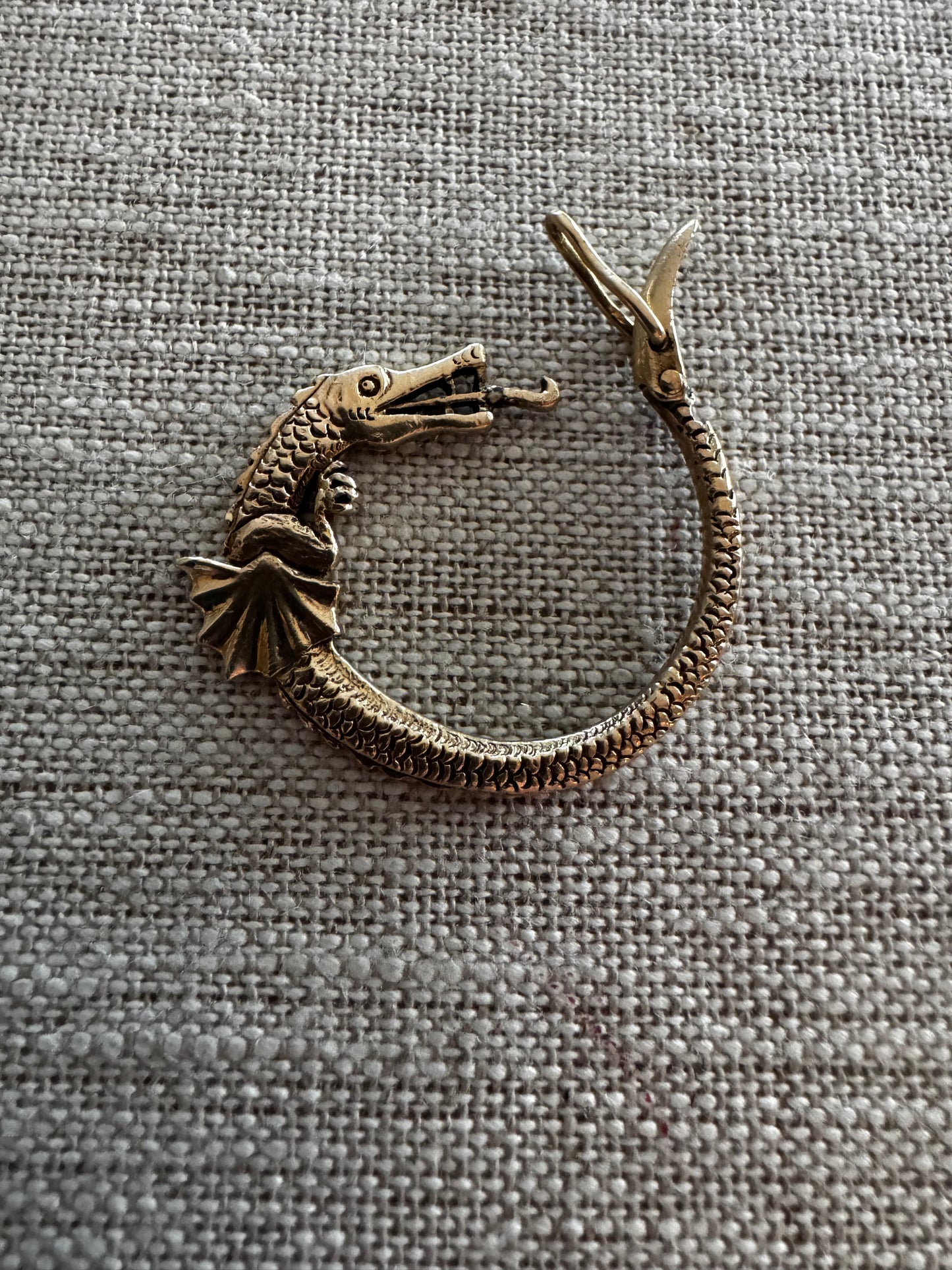 14k Gold Vintage Dragon Connector